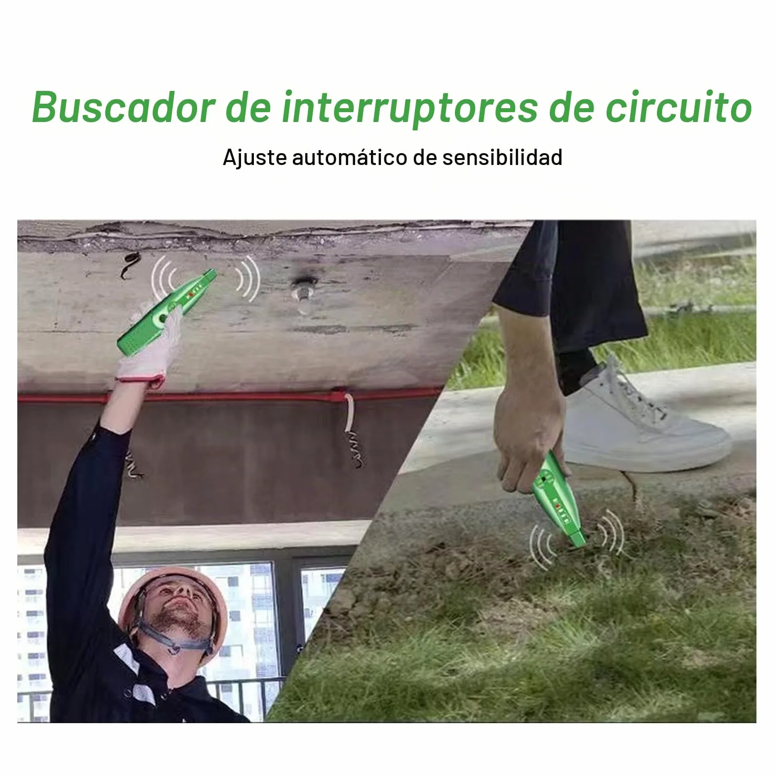 Buscador Automático de Circuitos, Probador de Enchufes Eléctricos, Probador de Enchufes con Interruptor de Aire con 3 Luces Indicadoras para Oficina, Hogar, Fábrica