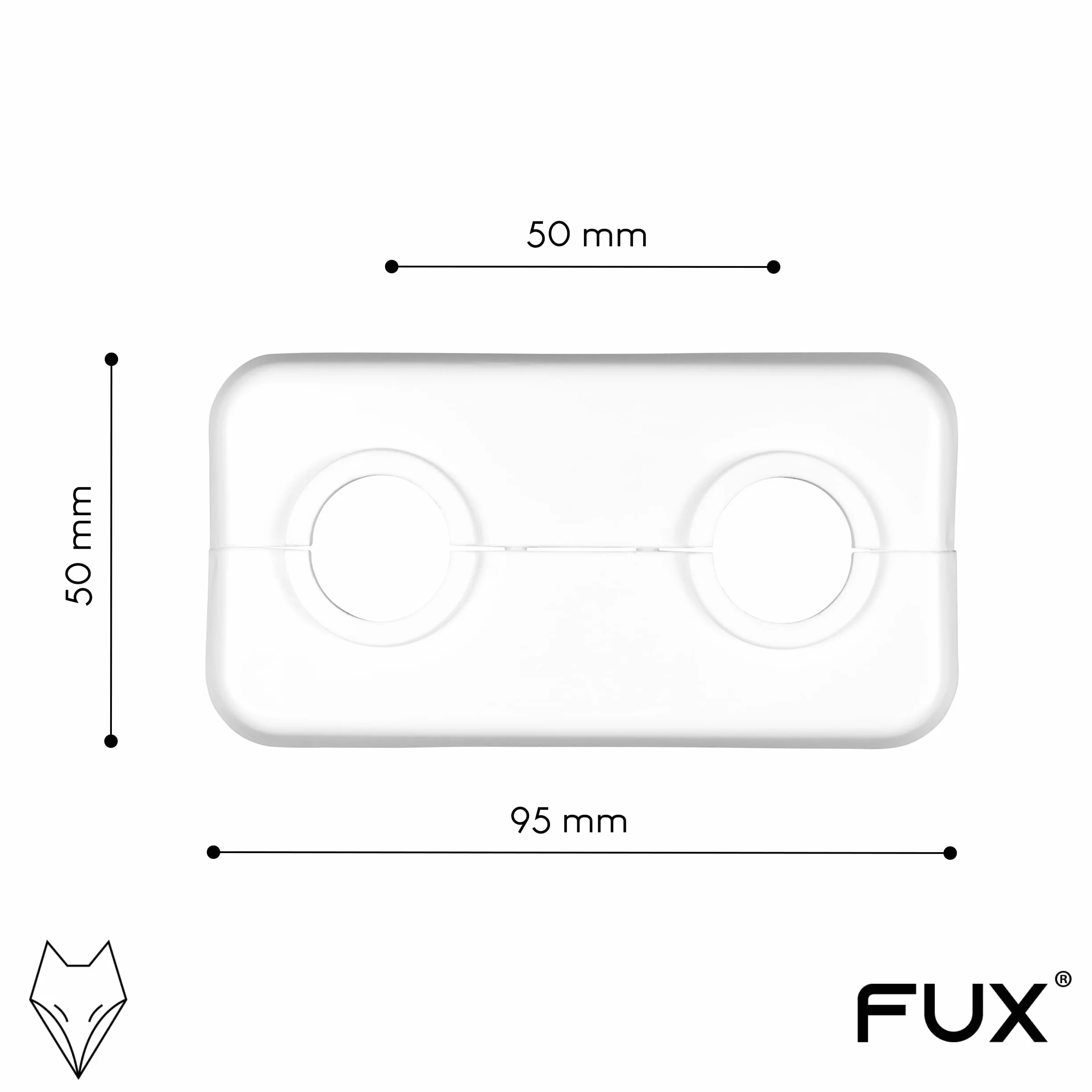 10 Piezas de rosetas dobles para tuberias de calefaccion, tamaños de 12mm a 21,3mm embellecedor, cubre tubos radiador, tapa, polipropileno blanco (15mm)