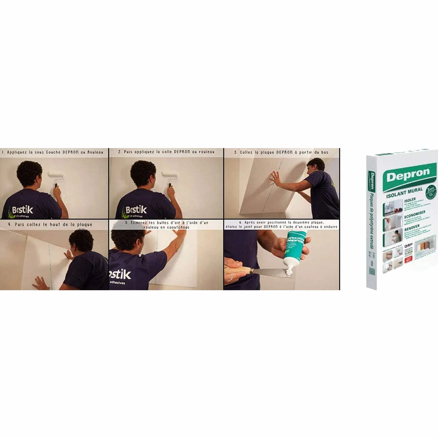 Quelyd Placas DEPRON Formato G3 - Grosor 3 mm - Placa aislante térmico - Aislante paredes interiores - Blanco - 20 Placas 1 m²