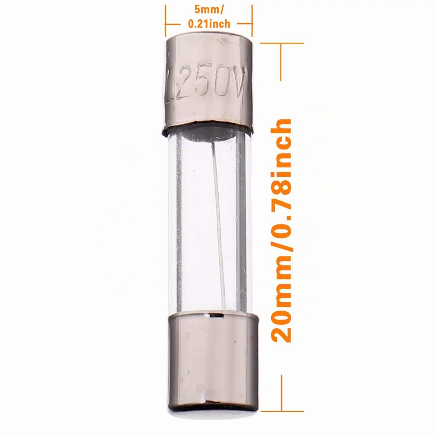 Fusible de Vidrio de Fusión Rápida 250V 5x20mm 6x30mm Kit 240 Piezas 24 Valores 0.5-20A
