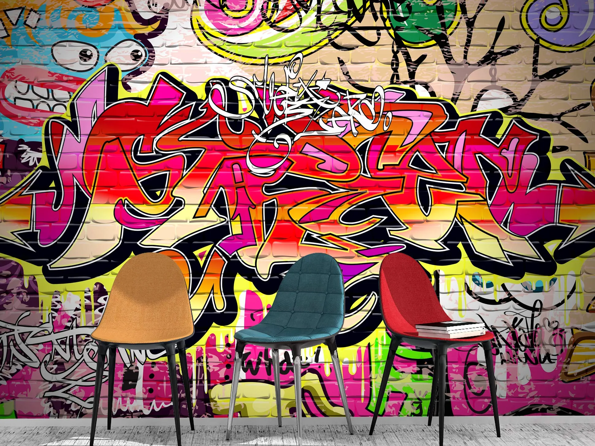 Oedim Fotomural Vinilo Para Pared Graffiti | Mural | Fotomural Vinilo Decorativo |150 x 100 cm | Decoración comedores, salones, habitaciones