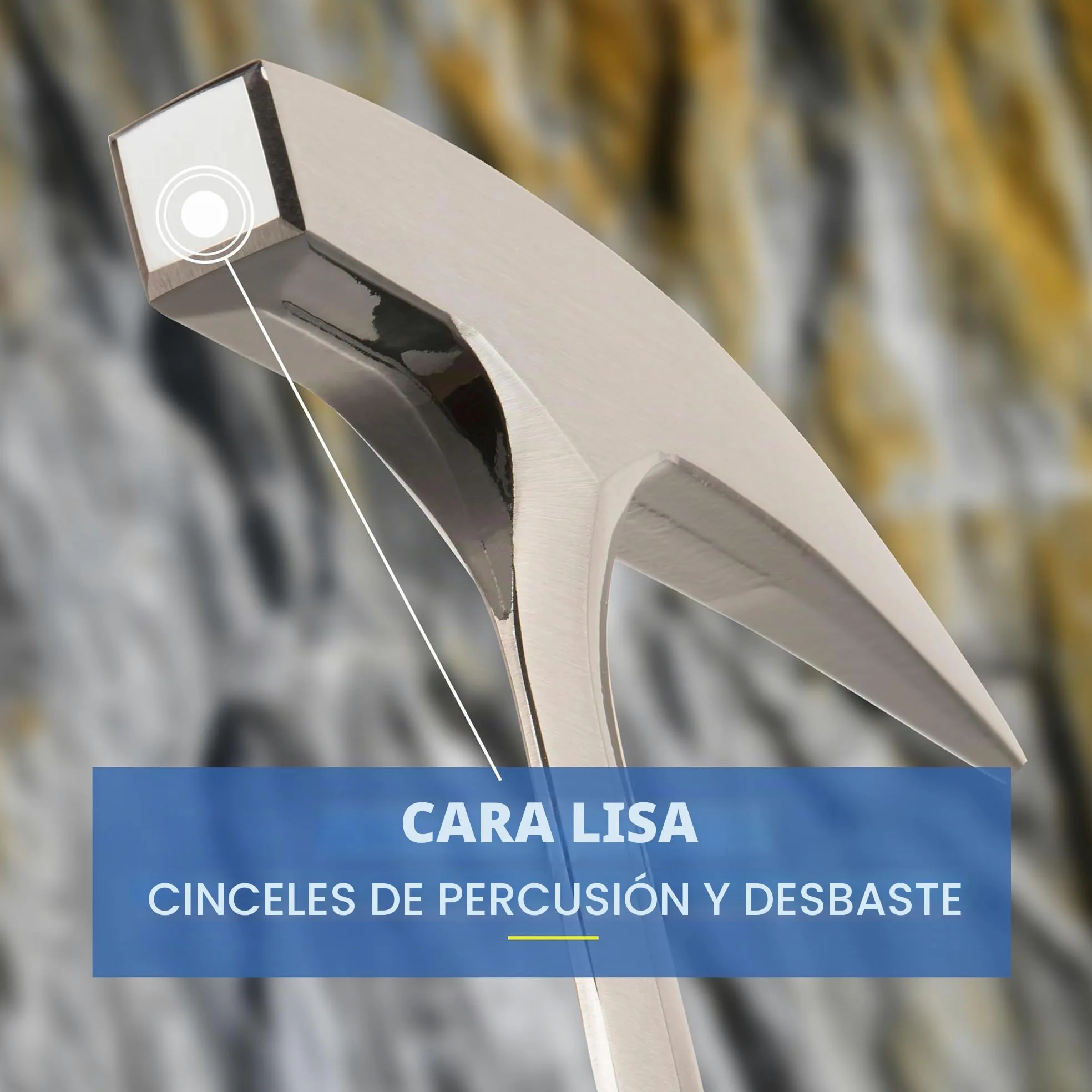 Estwing ESE322P Cuchillo a Lama Fissa,Unisex - Adulto, Azul, un tamaño | Martillo geólogo original: forjado de una sola pieza de 615 g – para rocas, minerales, fósiles.