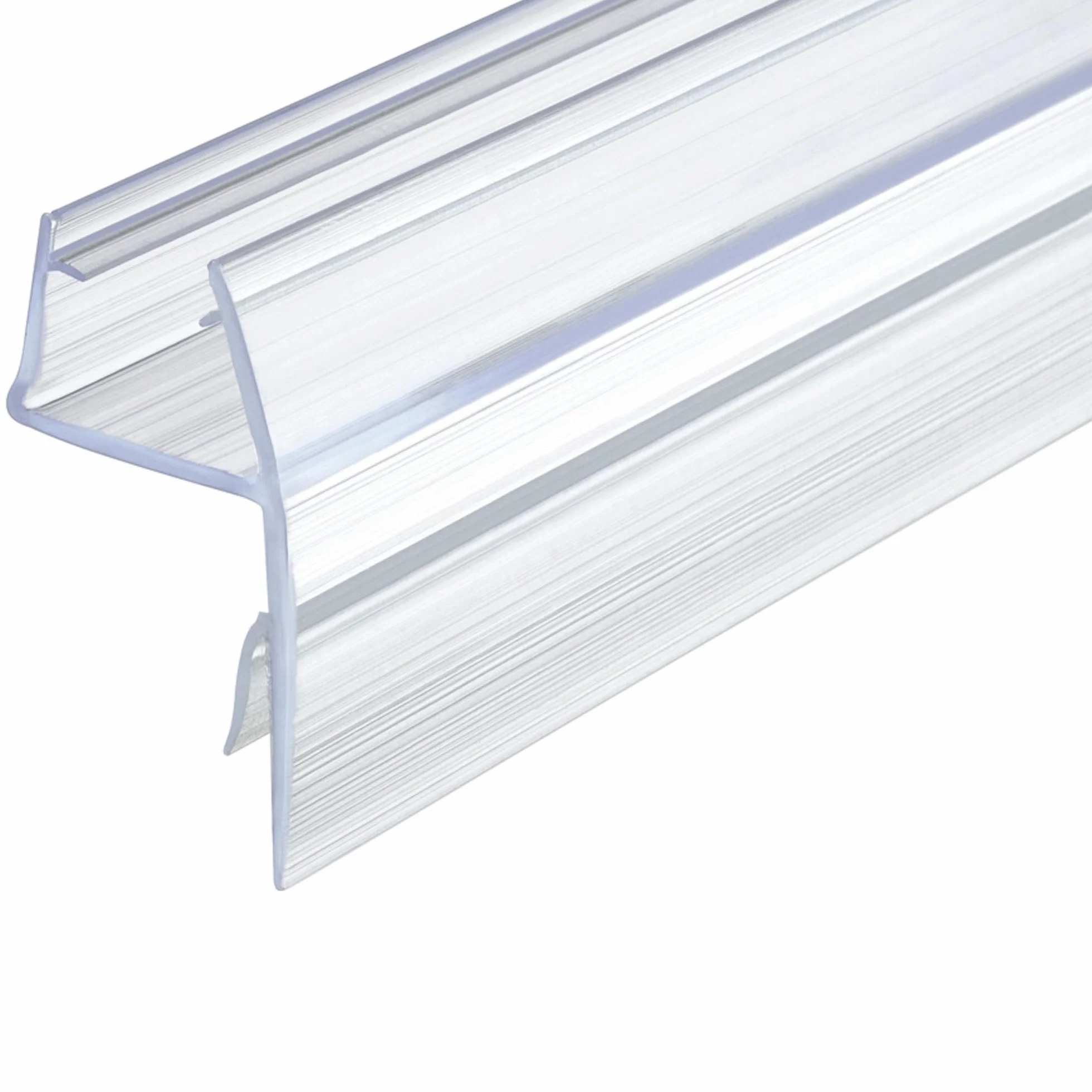 Gedotec Junta de repuesto de 180°, junta de ducha de 10-12 mm, junta de puerta de cristal para mamparas de ducha, mamparas de ducha, junta labial de plástico PVC transparente,