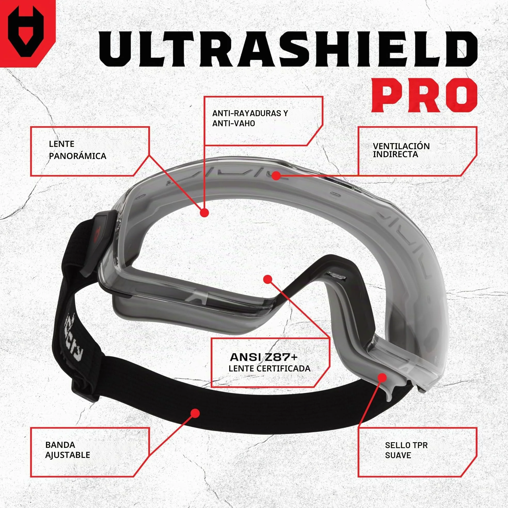 NoCry Gafas de seguridad híbridas con revestimiento antivaho y antiarañazos; lentes transparentes; brazos ajustables intercambiables y una banda elástica; certificado ANSI Z87.1