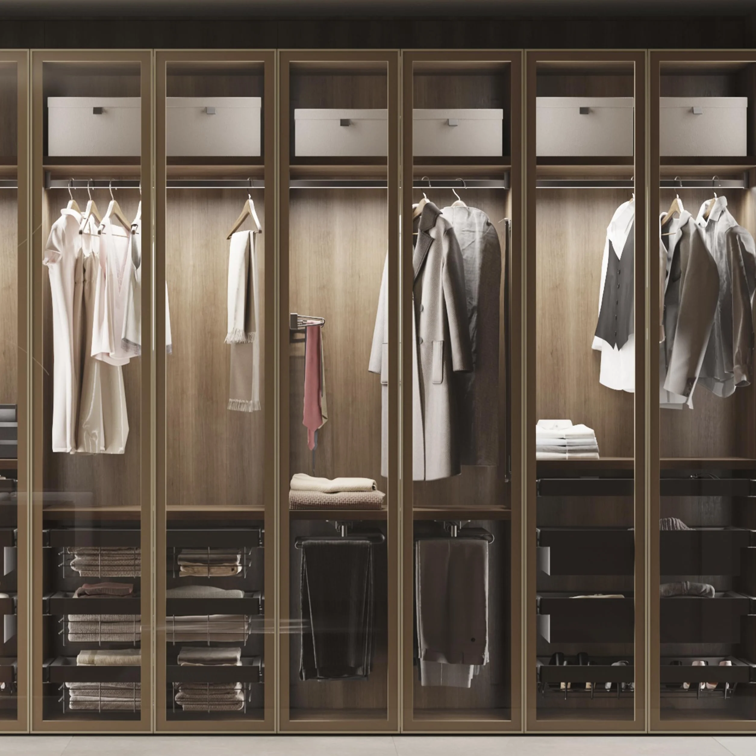 Emuca Kit de barra para armario Luxe 1,15 m Titanio Aluminio y Plástico