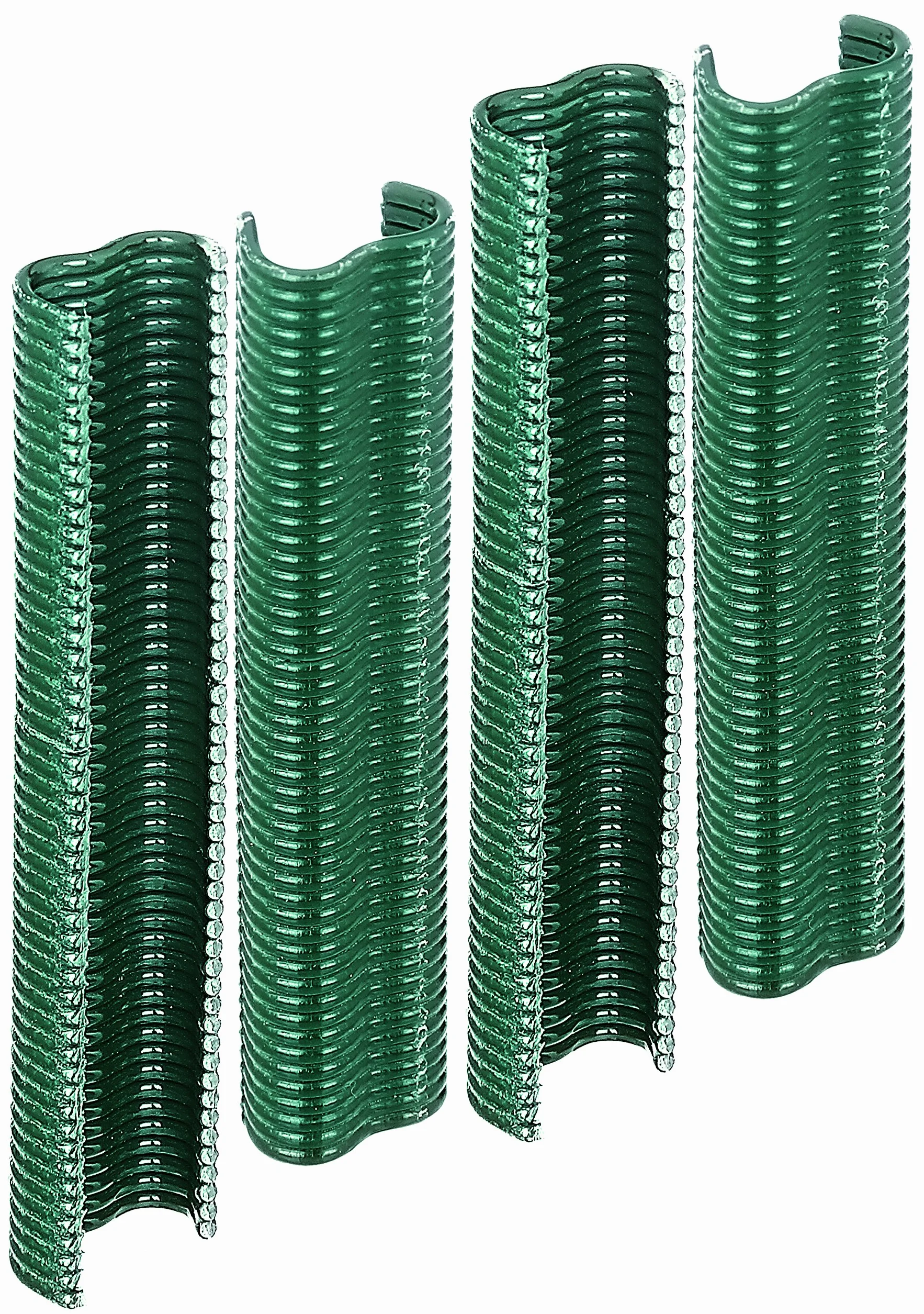Alberts 530969 Grapas de alambre, Fosfatada en zinc, con recubrimiento plástico verde, Anchura 22 mm, Juego de 200