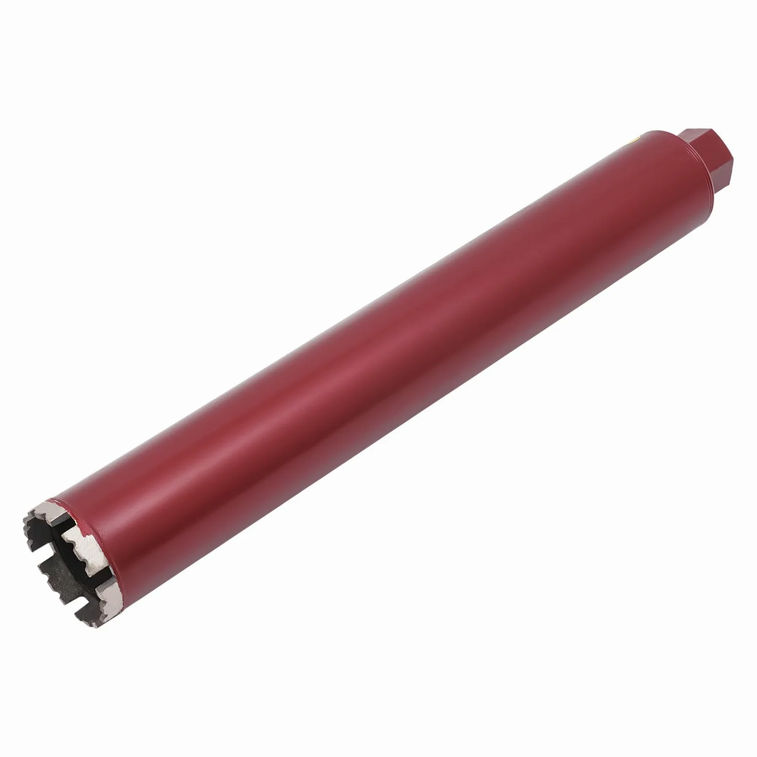 Corona de perforación de diamante M22, broca para hormigón de 410 mm de profundidad, sistema de perforación en seco y húmedo con dientes planos+dentado Great-Wall, eje concéntrico y grosor de pared de