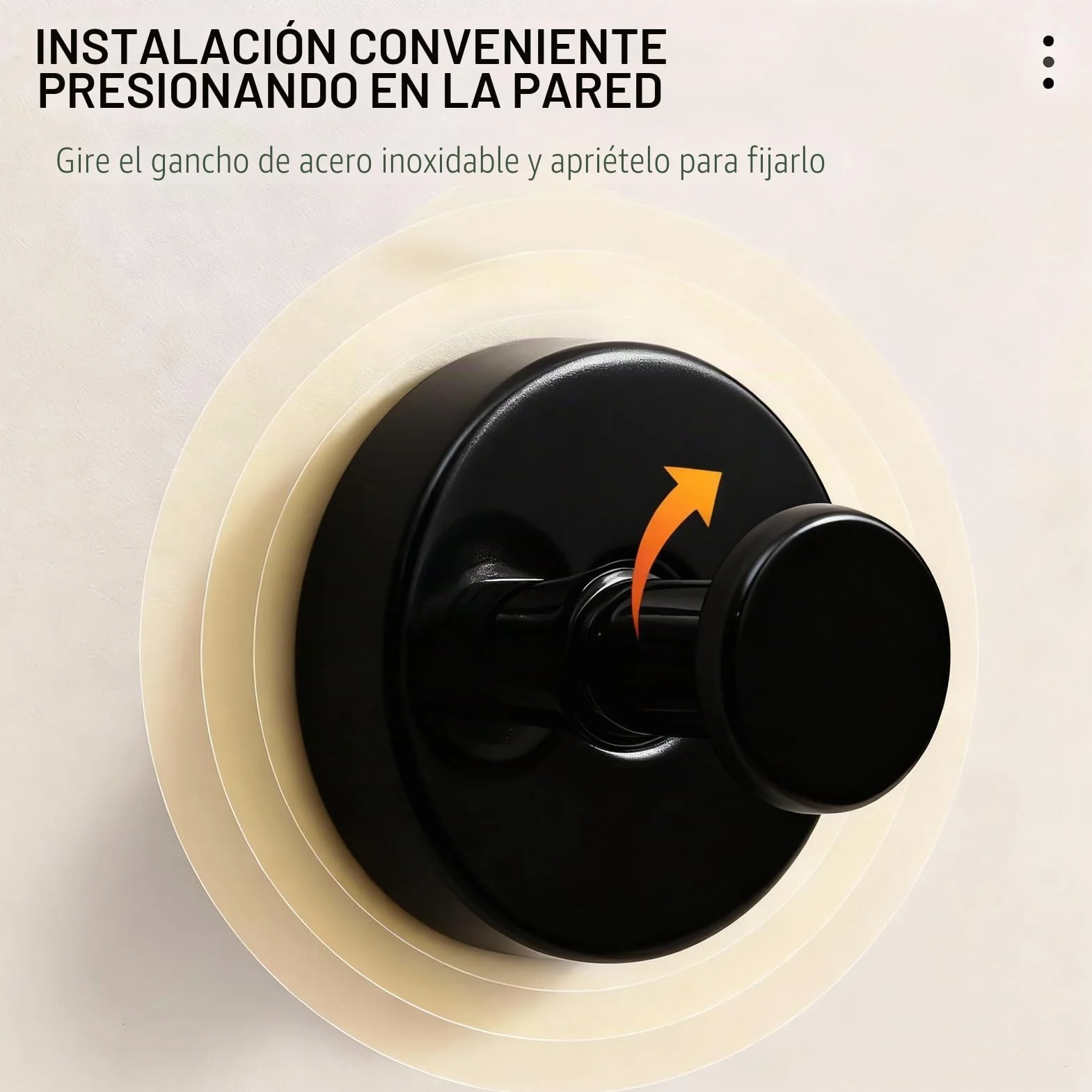 Ganchos de acero inoxidable con ventosa para baño cocina oficina, toallero sin taladrar, 2 PCS (Dorado)