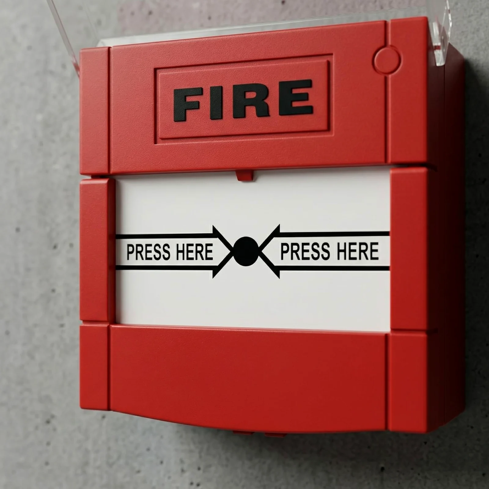 iplusmile Botón De Alarma Contra Incendios Rojo, Reiniciable, Resistente Intemperie, Para Montaje En Pared, Punto De Llamada De Emergencia y Prueba De Emergencia Contra Incendios