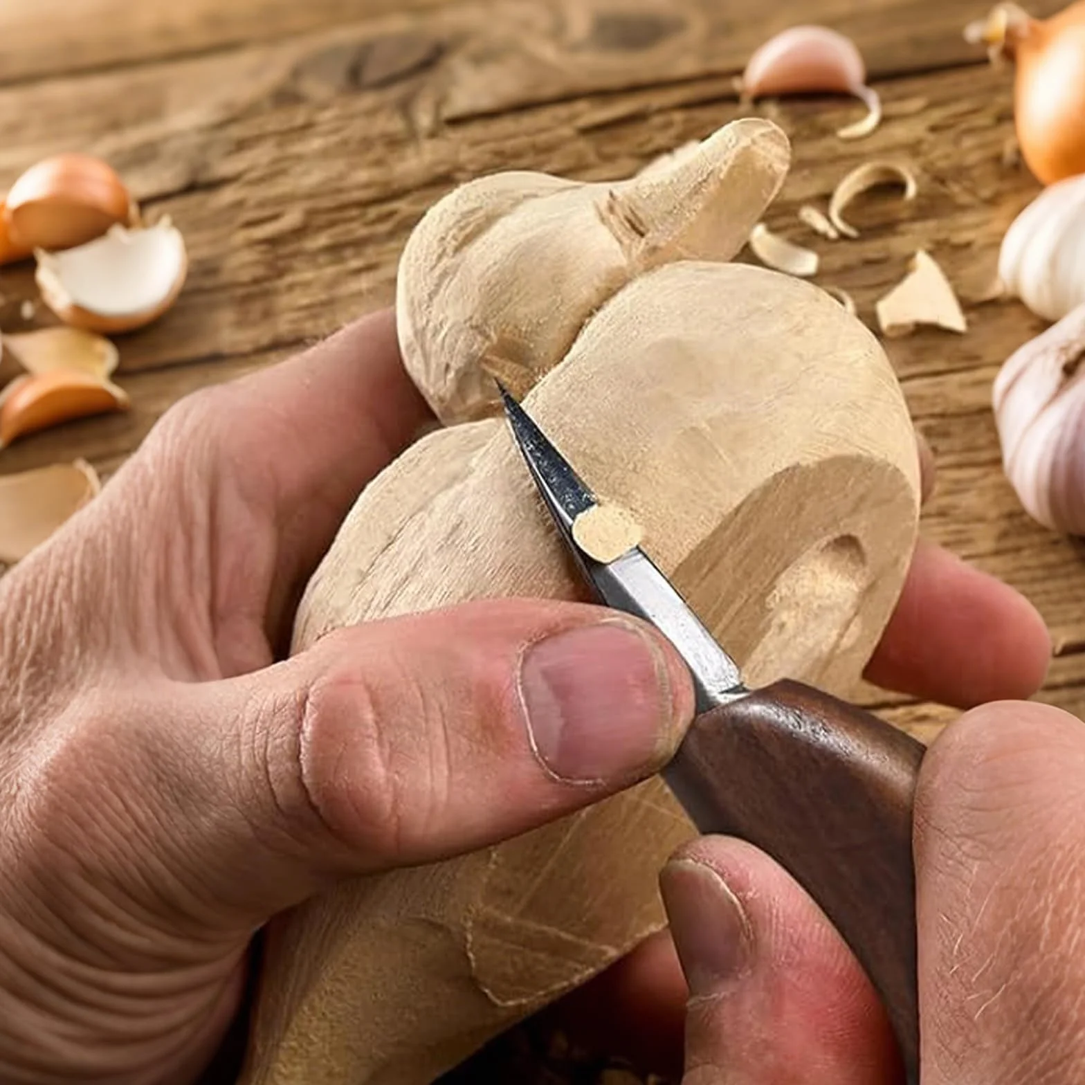 Set de herramientas de tallado en madera, de 14 piezas, con bolsa de almacenamiento de cuero, con 8 cuchillos de tallado y 3 cuchillos de tallado de detalle y piedra de afilar y cuero de asentado para