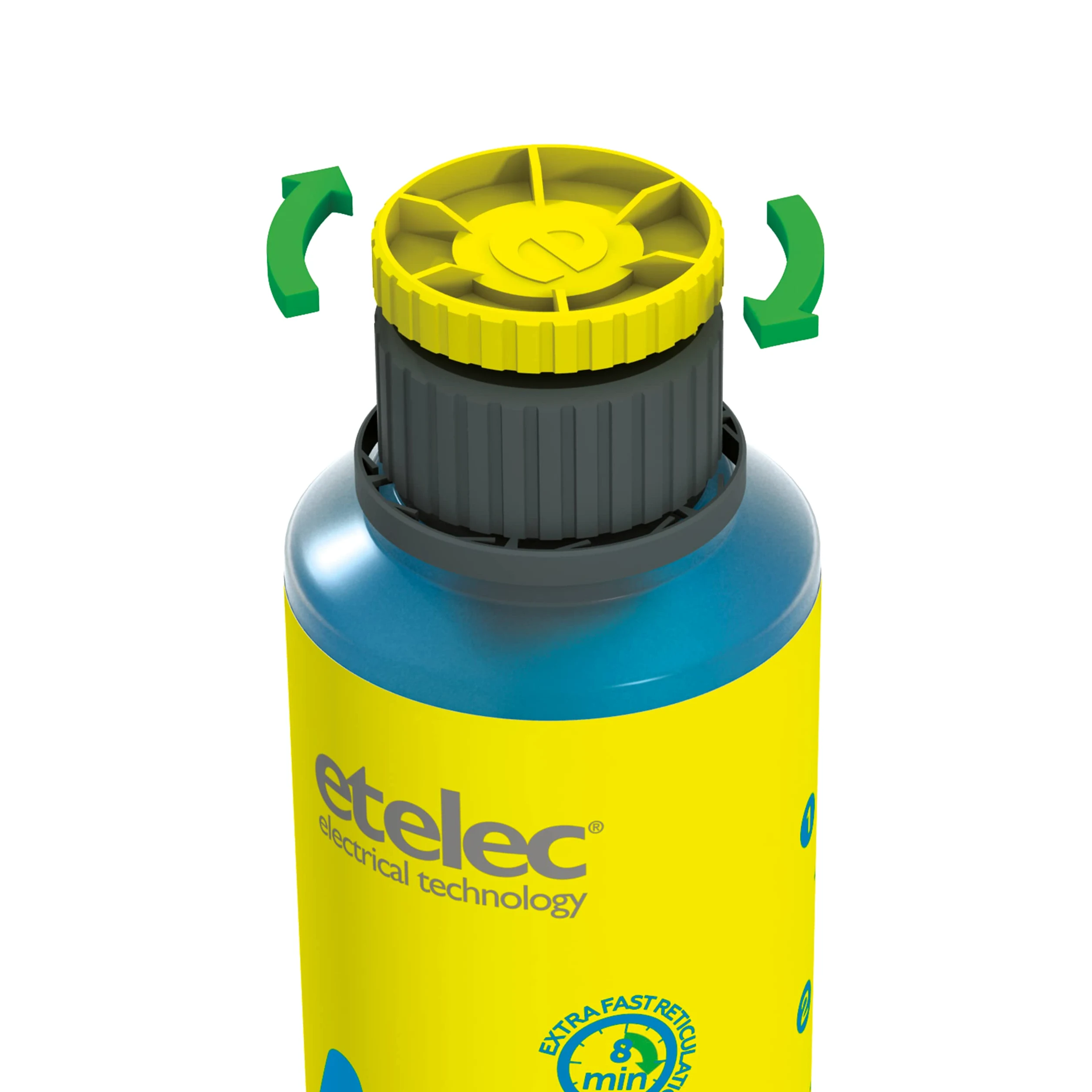 Etelec Mpone Mpone Gel de silicona Monoflacone, relleno aislante eléctrico, cajas de derivación (MP106-0.600 litros)