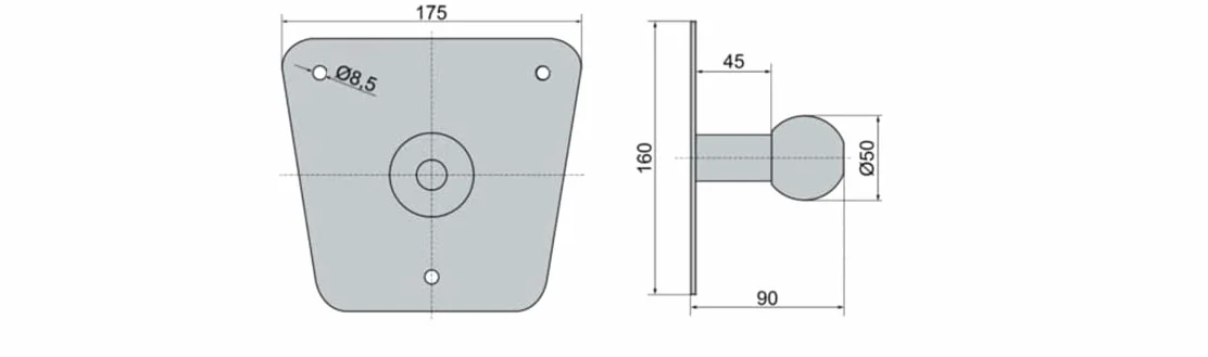 EUFAB Soporte de pared 16412 para portabicicletas EUFAB y LAS