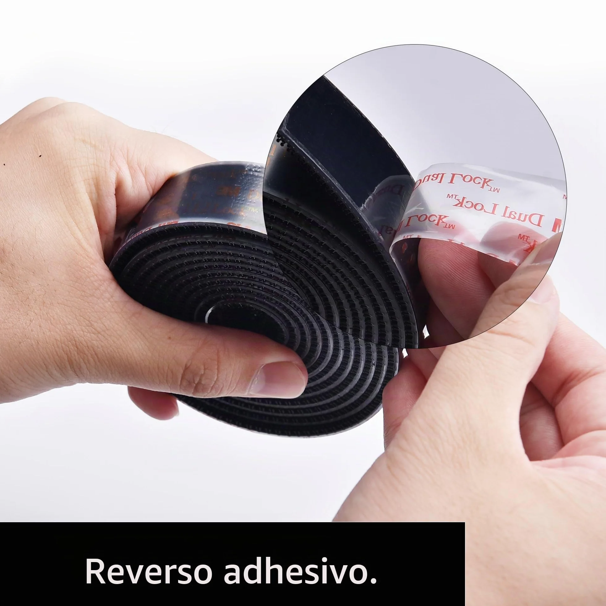 3M Dual Lock SJ3550 Cinta Adhesiva de Doble Fina Extra Fuerte Resistente 25 mm x 1,2 m Color Negro 1 Rollos con Cierre Resellable con Forma de Hongo Entrelazado para Uso en Interiores y Exteriores