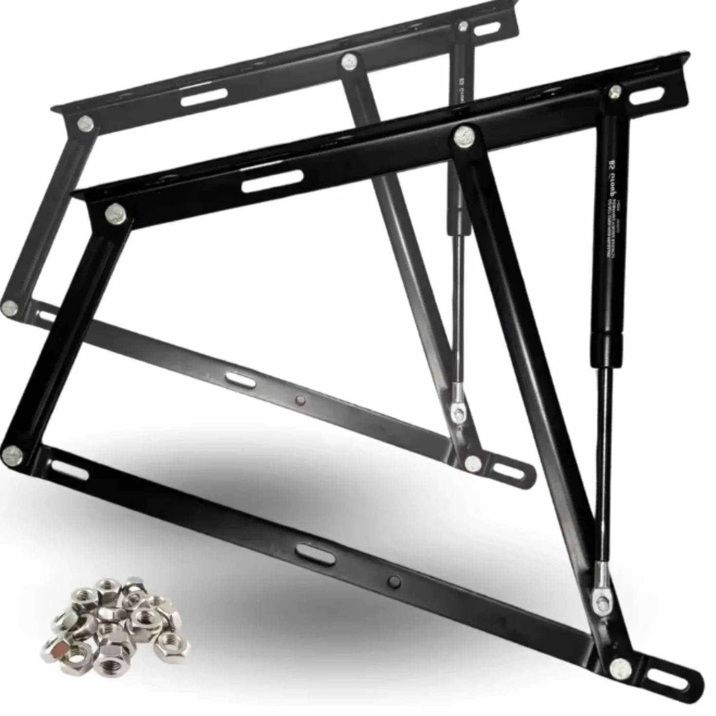 Bisagra Elevable con Pistón de Gas para Canapé Abatible, 150-1800N, Herraje Reforzado, 1250N