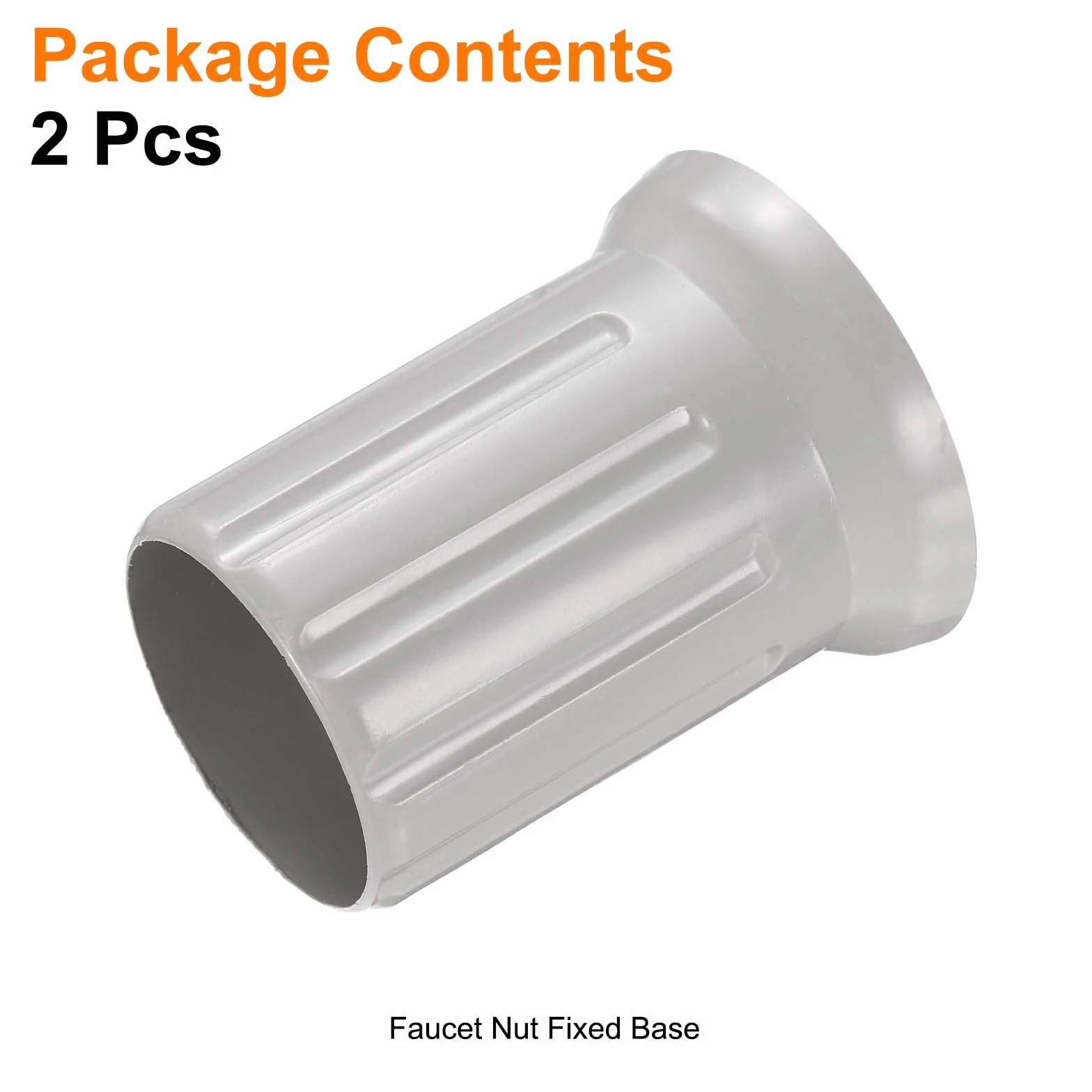 QUARKZMAN 2 Piezas Base Fija De Tuerca Para Grifo ID 1.18" x H 2.32" Tuerca De Fijación De Plástico Para Grifo Ensamblaje Fijo De Grifo Para Cocina Y Baño Gris