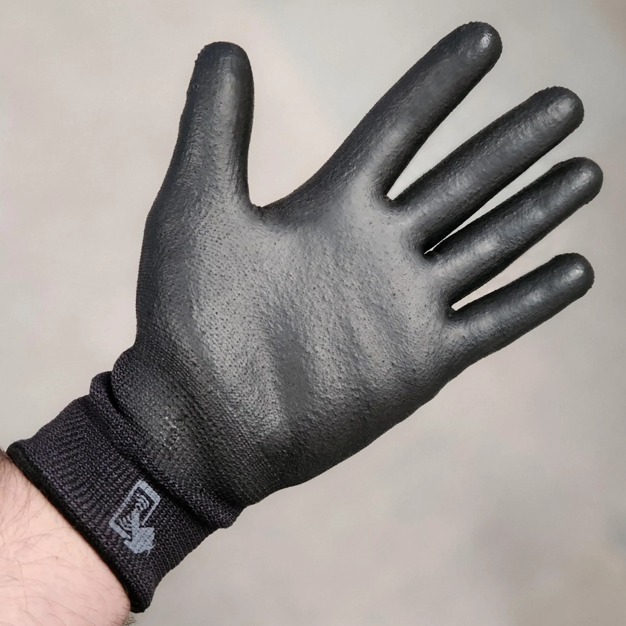 Guantes de trabajo Anti-corte EN388 BLACK Tactil TOUCH v.2 Revestimiento Nitrilo Antideslizante Protección laboral Profesionales BTT