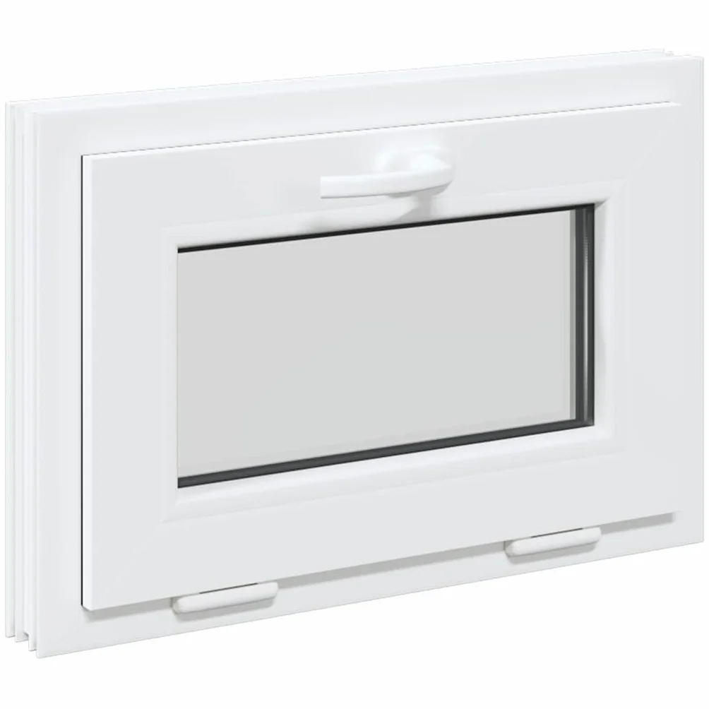 vidaXL Ventana de sótano RISOR 60x40 cm oscilobatiente 2 Cristales, Ventana de Salida, Ventana de tolva, Ventana en el sótano, Pozo de Ventana