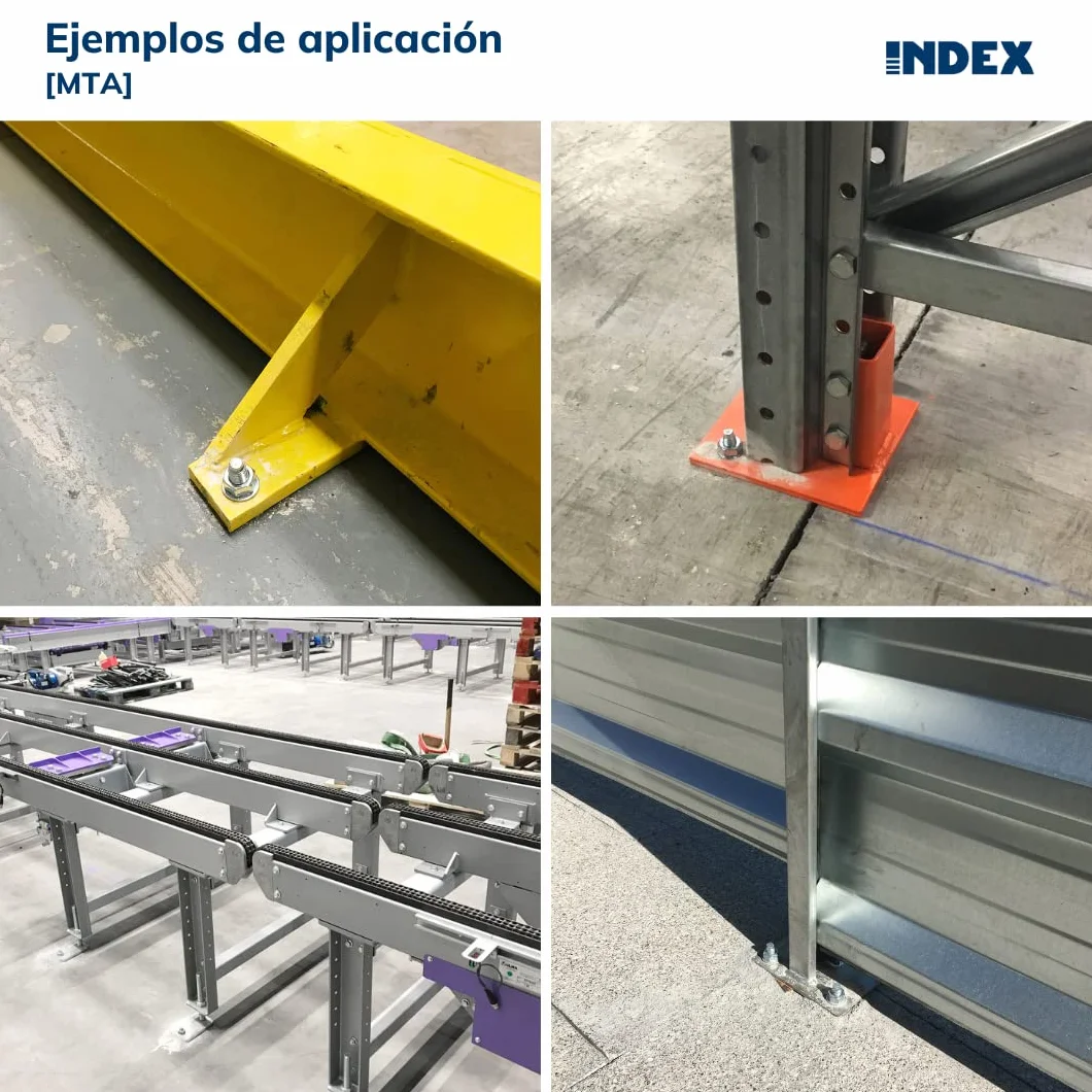 INDEX Fixing Systems MTA - Pack de 50 anclajes macho para cargas altas (cincados, M10 x 150 mm, diámetro de 10 mm)