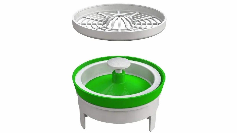 Bonomini 5229AR79B4 – Válvula de retención mecánica de silicona – antirreflujo, antiolores – para mangueras de ducha de 75 a 80 mm – gris/verde
