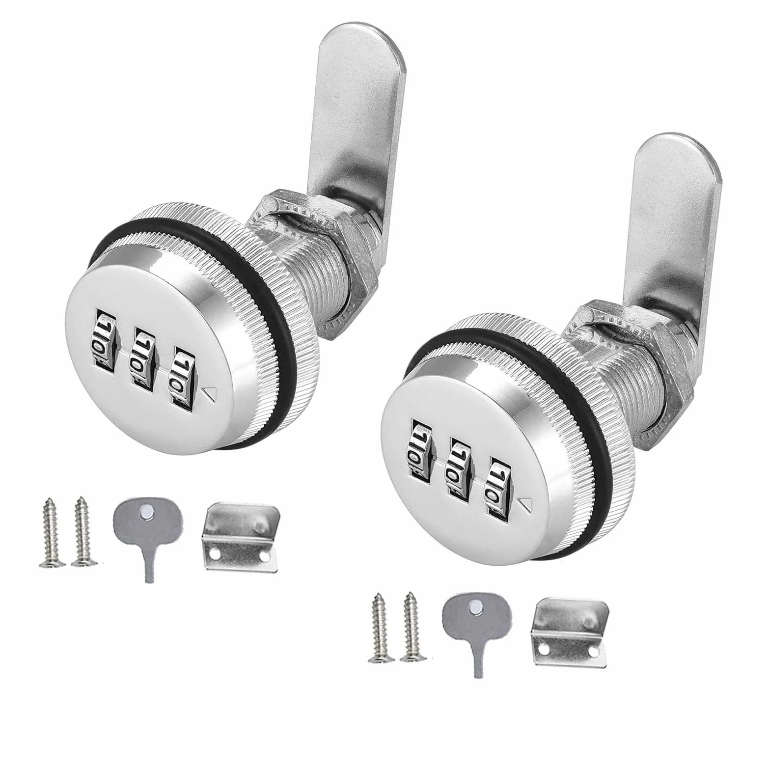 Cerradura de Combinación de Cajón, Codificada Contraseña, Cam Lock, para Buzón de Gabinete, 2 Piezas