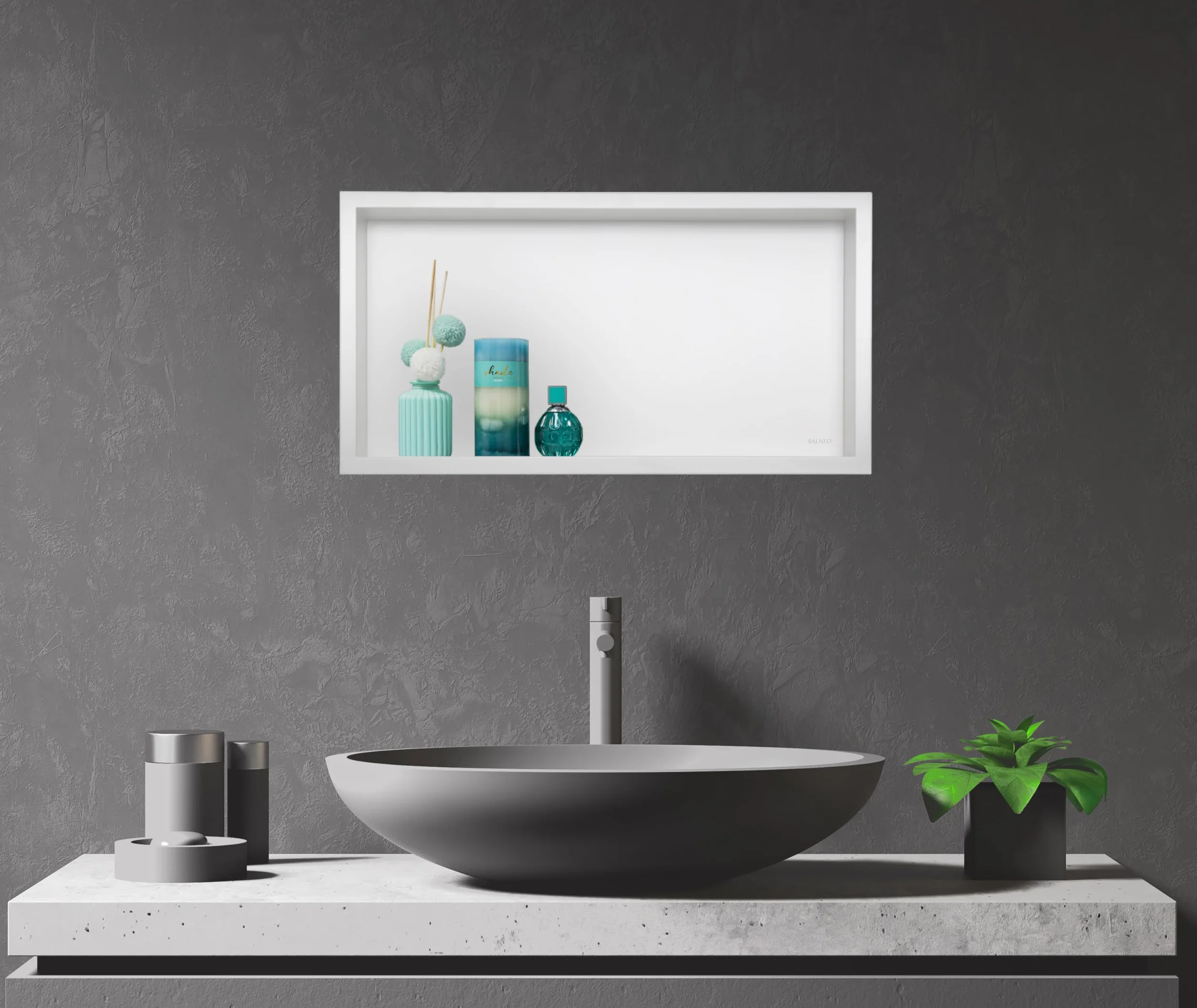 Wall-Box ONE Nicho de Ducha Blanco 30x20x10cm Impermeable