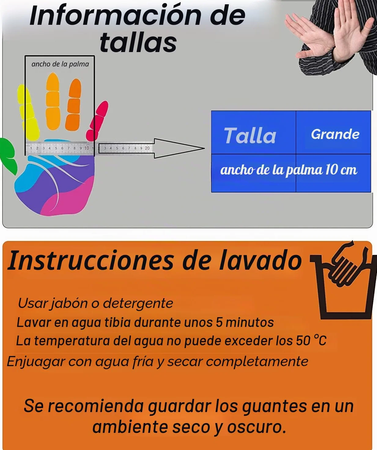 Guante seguridad malla acero inoxidable anticortes nivel 5 protección talle L azul