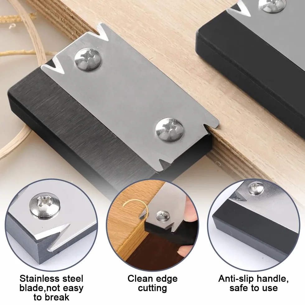Recortadora de Bordes para Carpintería con 1 Hoja de Repuesto, Cortador Manual de Bandas para Madera PVC ABS