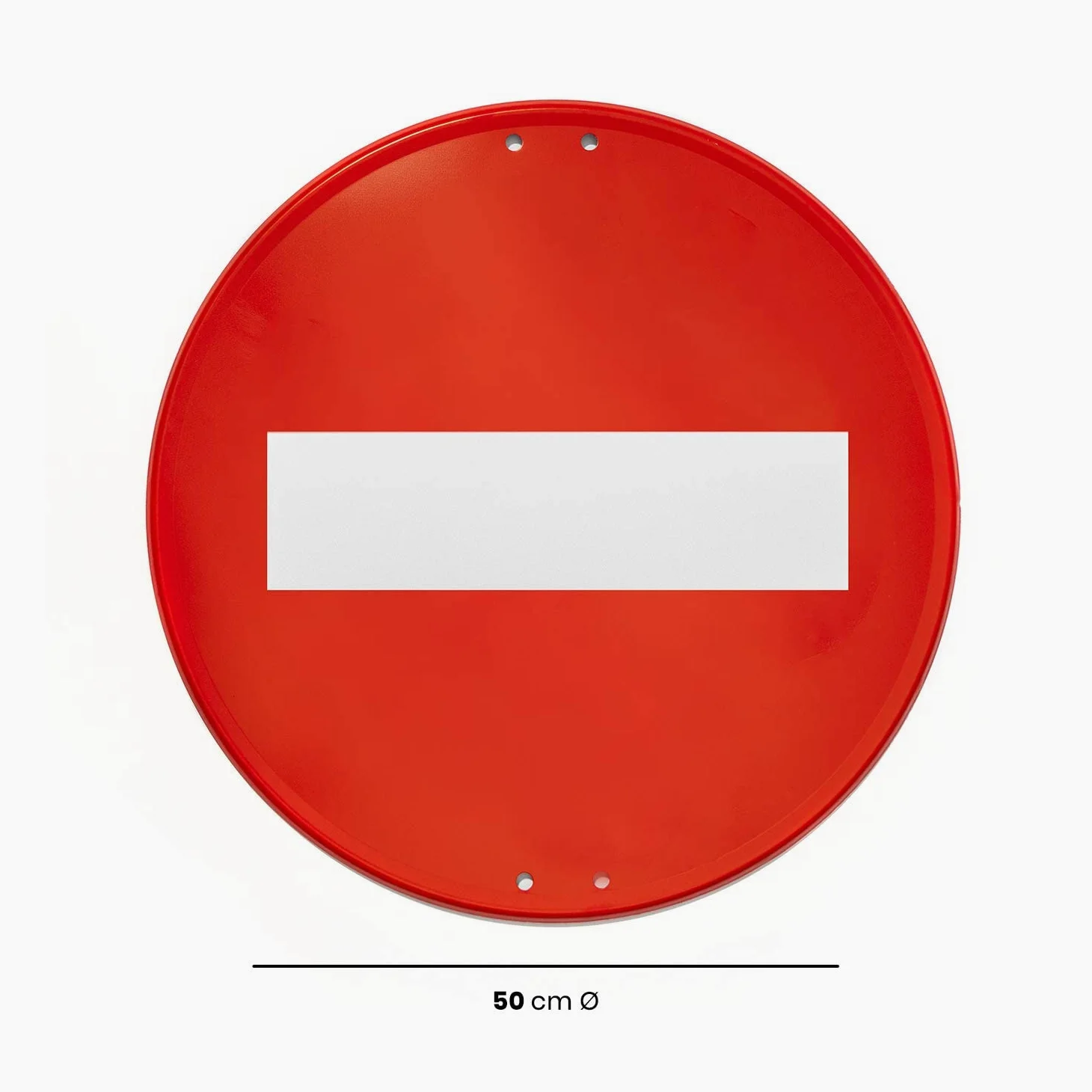 FERRETELIX Señal vial metálica lacada R-101 Entrada prohibida 50 cm
