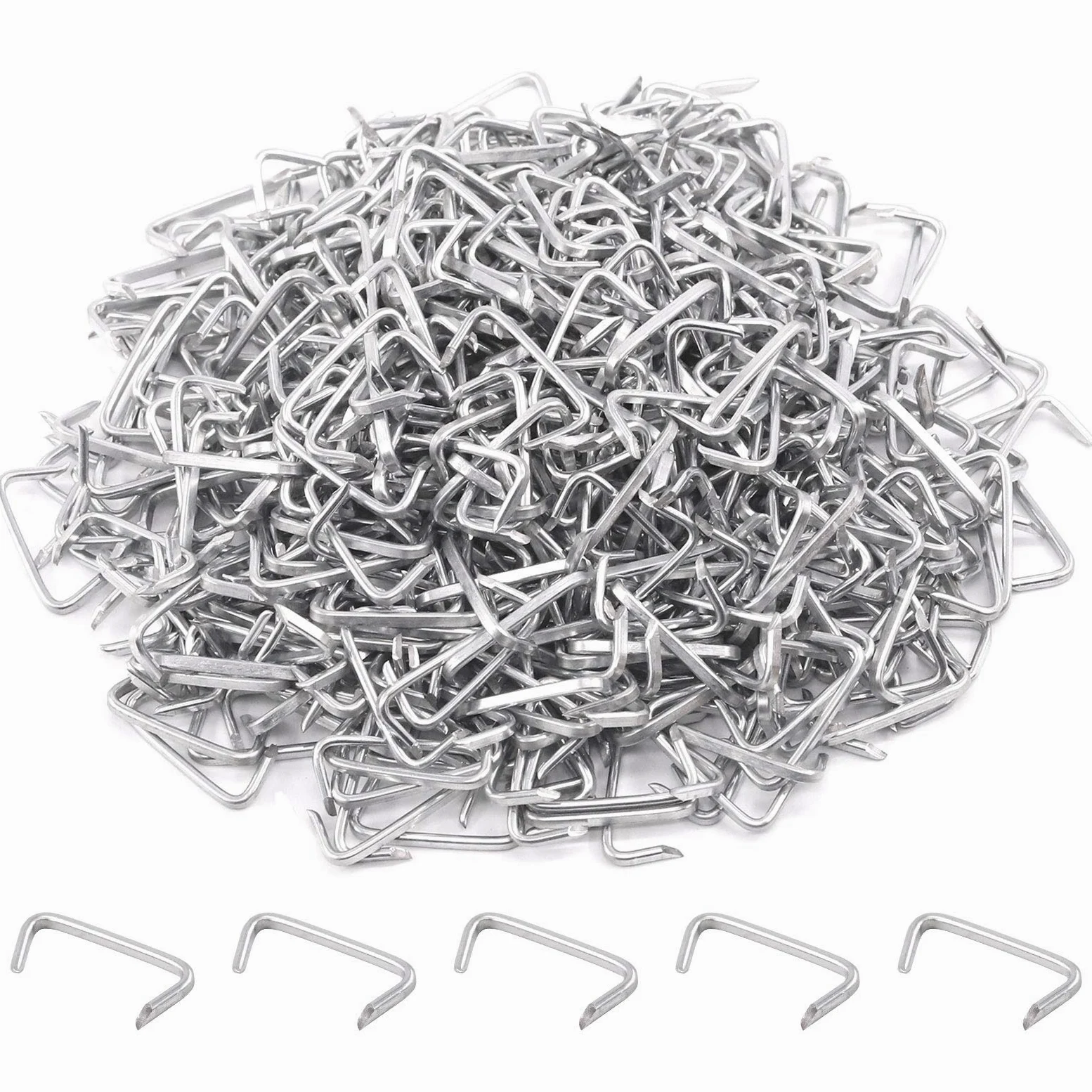 1000 anillos de cerdo galvanizados de 3/4 pulgadas, juego de anillos de cerdo de tapicería profesionales para muebles, esgrima, embolsado, barandilla, bolsas de carne, cables de choque