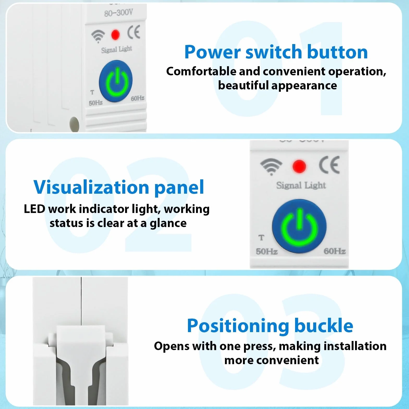 Jadeshay Tuya WiFi Disyuntor Inteligente 1P 63A 230VAC Interruptor WiFi con Temporización Compatible con Alexa Google Assistant