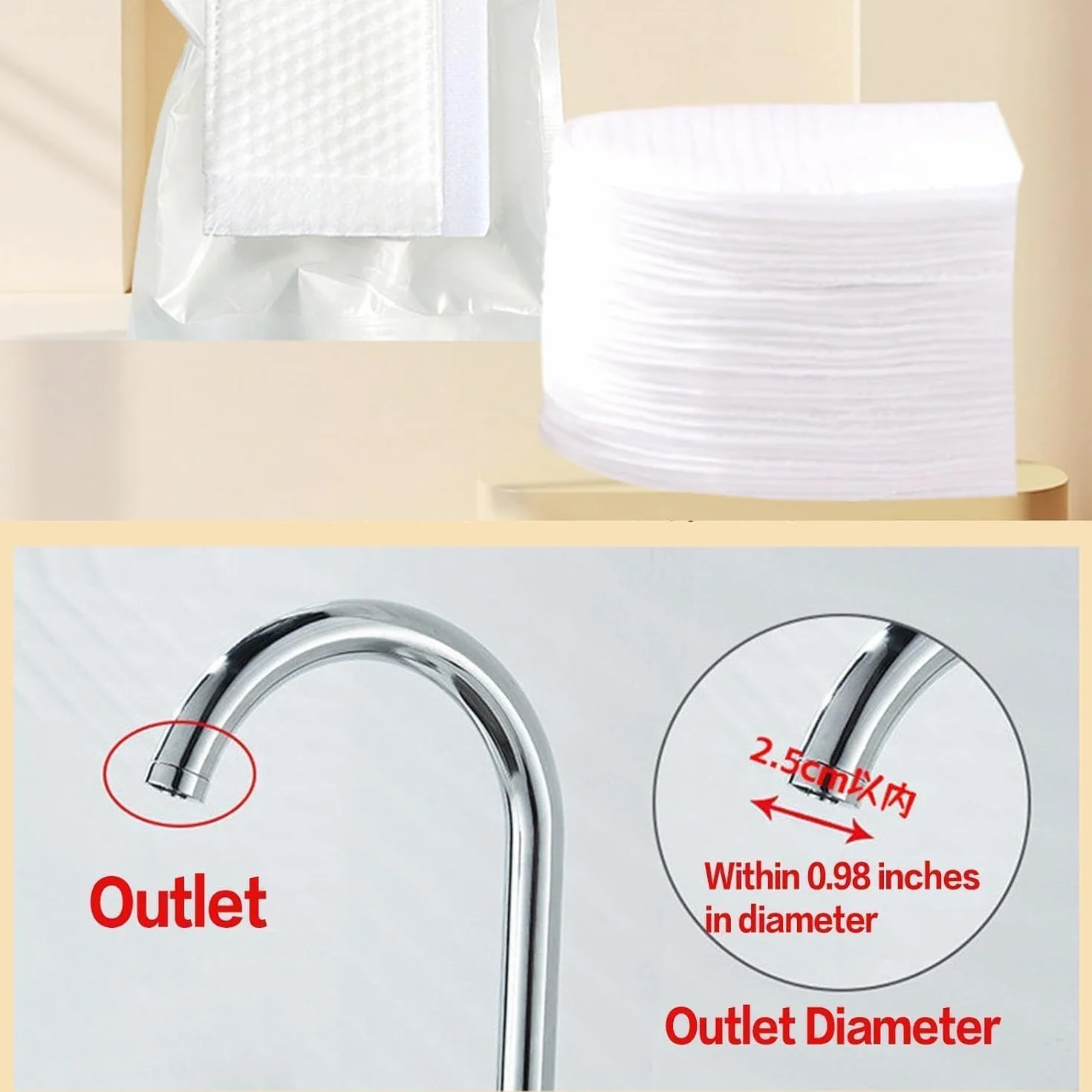 Bolsa Filtrante para Grifo, Filtro de Agua Universal y Reutilizable para Fregadero de Cocina, Filtro Transparente para Grifos, Retiene Óxido, Sedimentos e Impurezas; Incluye Correa (50 piezas)