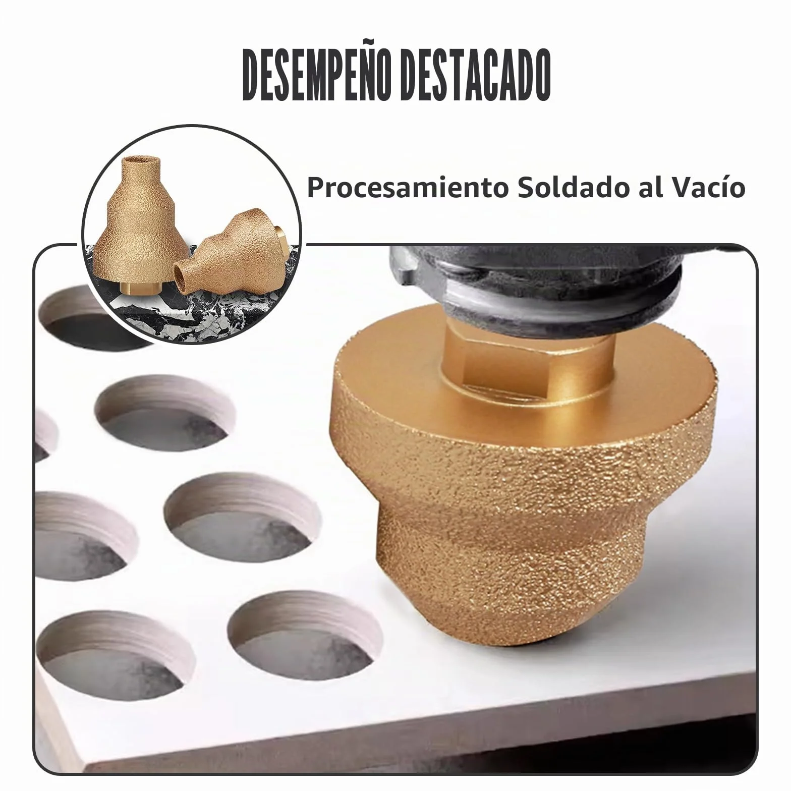 Broca de diamante escalonada, broca de fase, 20-35-50mm M14 rosca, broca para azulejos para amoladora angular, sierra perforadora para agrandar, recortar, dar forma a agujeros para mármol