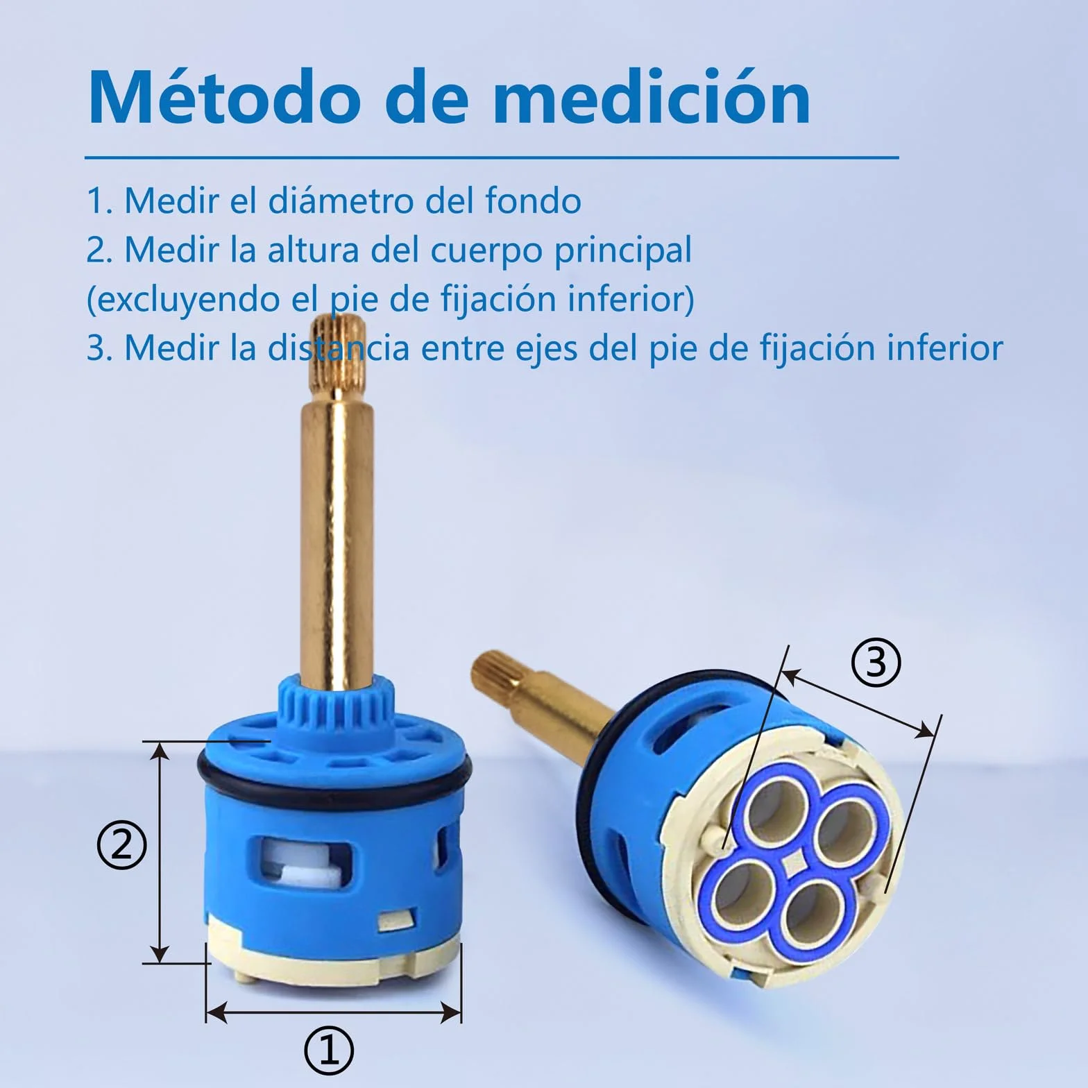Cartuchos cerámicos de 35mm, recambio de cartuchos cerámicos de 4 vías para grifo monomando de ducha, válvula cerámica para grifo (Model 76)