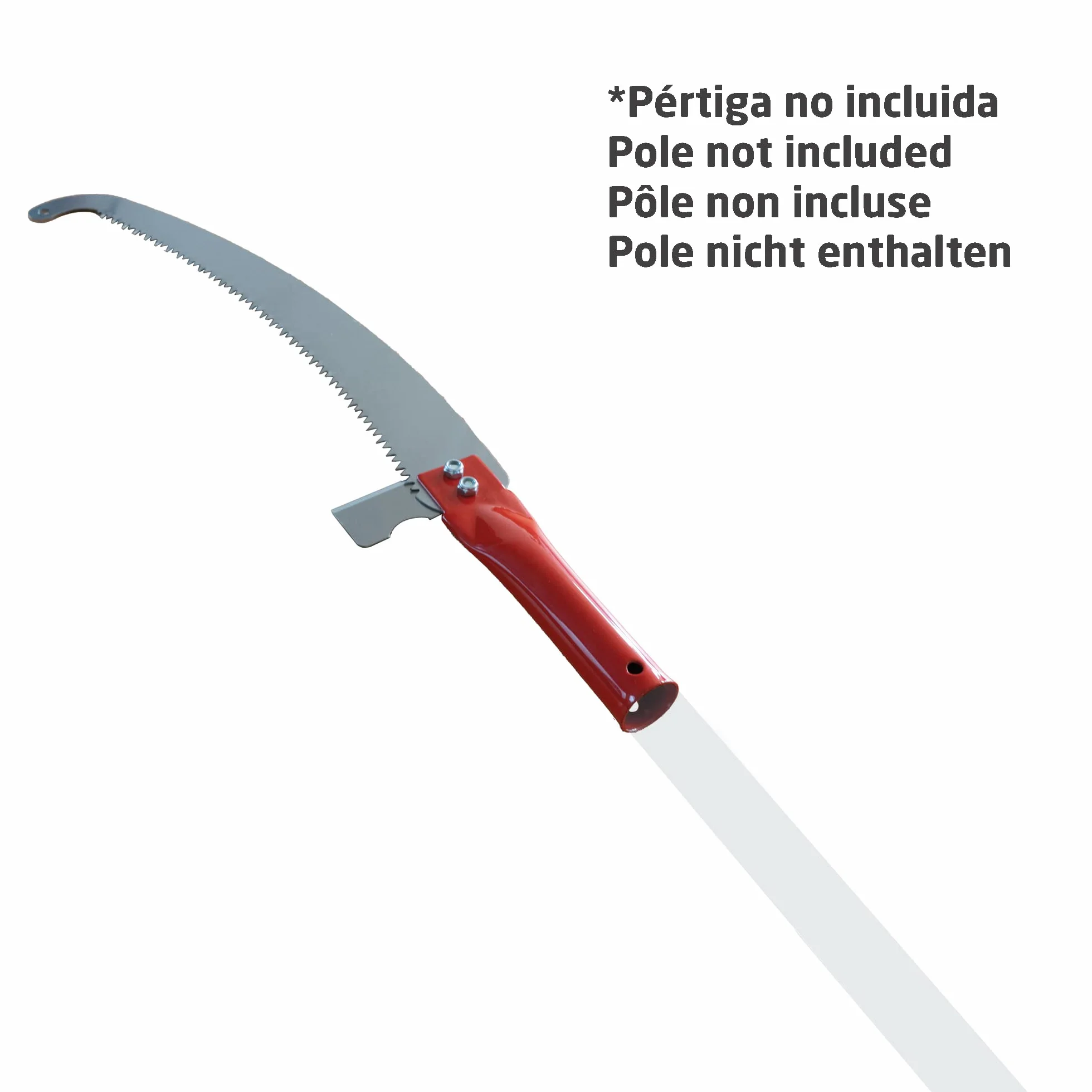 Amig Serrucho de Poda en Altura 410 mm Acero Mango Tubular para Pértigas Ø25 mm Sierra de Mano Cortar Ramas Troncos Altos