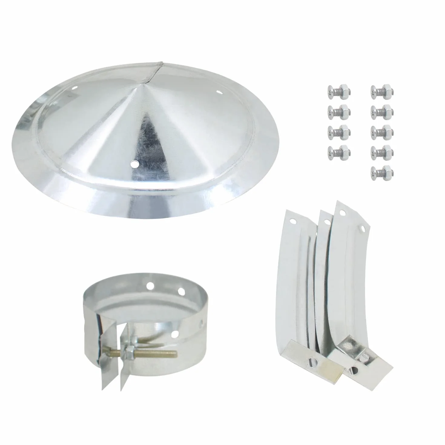 Caperuza salida humos sombrerete antiviento estufa pellet leña tapa terminal tubo chimenea barbacoa antilluvia conducto (140mm Diámetro interior)