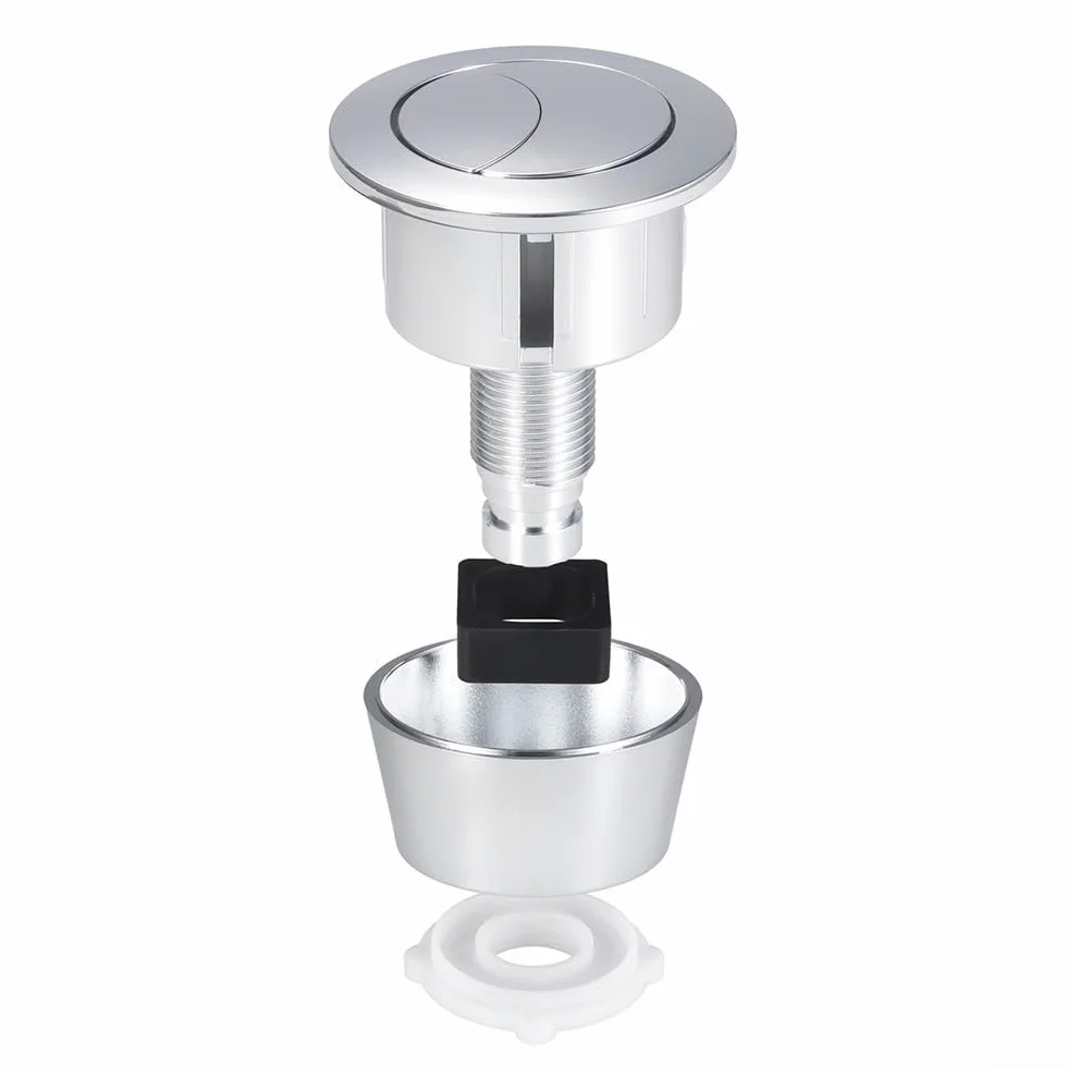 Doble descarga kit botón inodoro latón cepillado 20mm 40mm agujero tapa cisterna accesorios instalación