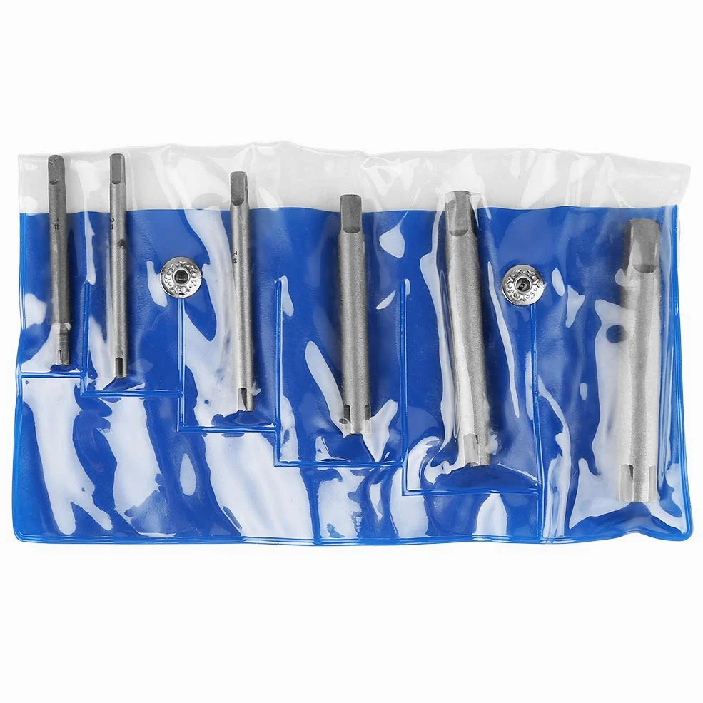Tiiyee Extractor de Machos Rotos,Extractors Macho Rosca Cabeza Rota Juego Extractores Tornillos Set Extractore Grifos Pelados Grifería Removedor Stripped Golpecito Tornillo Conjunto para Pernos(6Pcs)