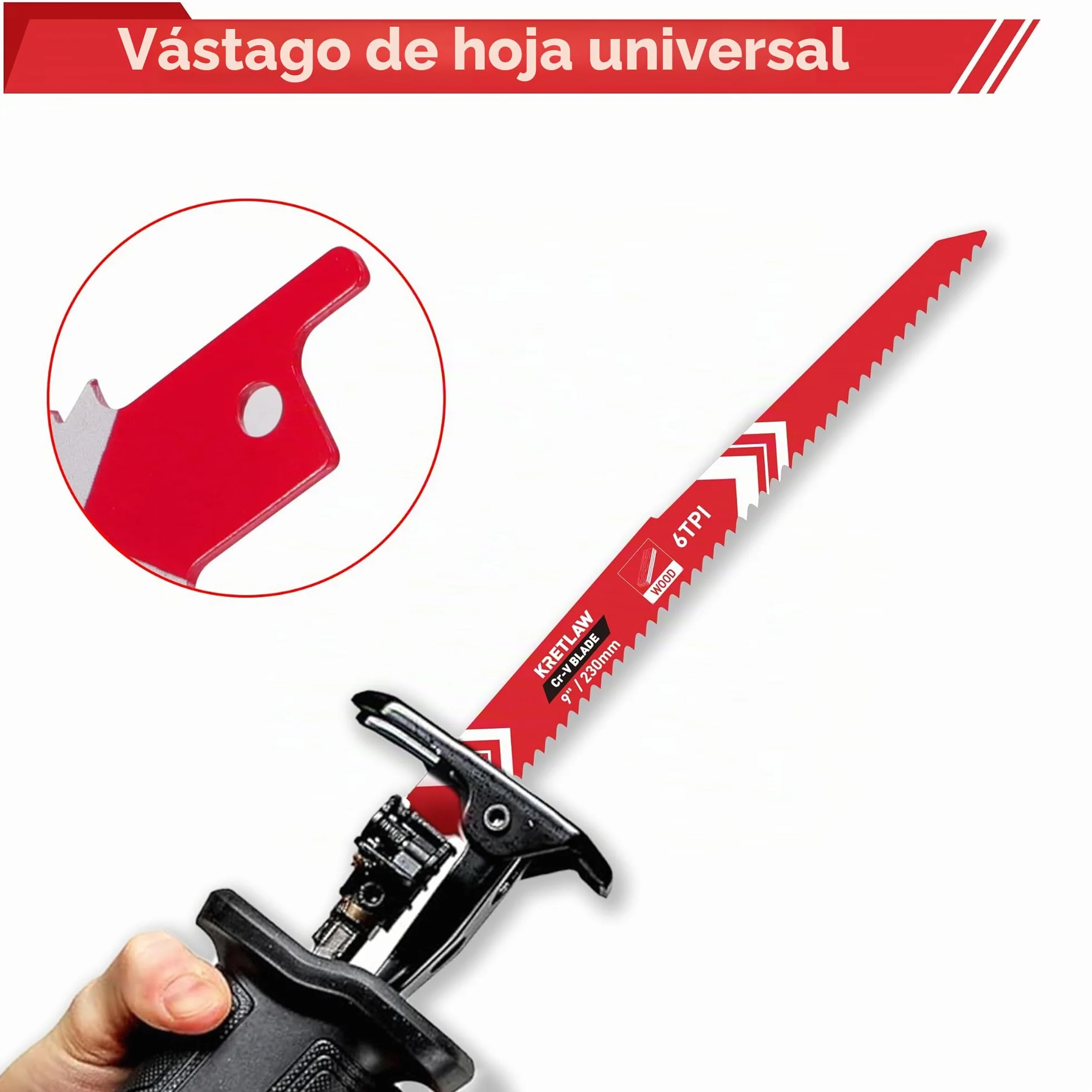 KRETLAW Juego de 36 hojas para sierra sable, hojas de repuesto Cr-V/Bi-metal para poda de árboles, madera, metal y plástico, con estuche