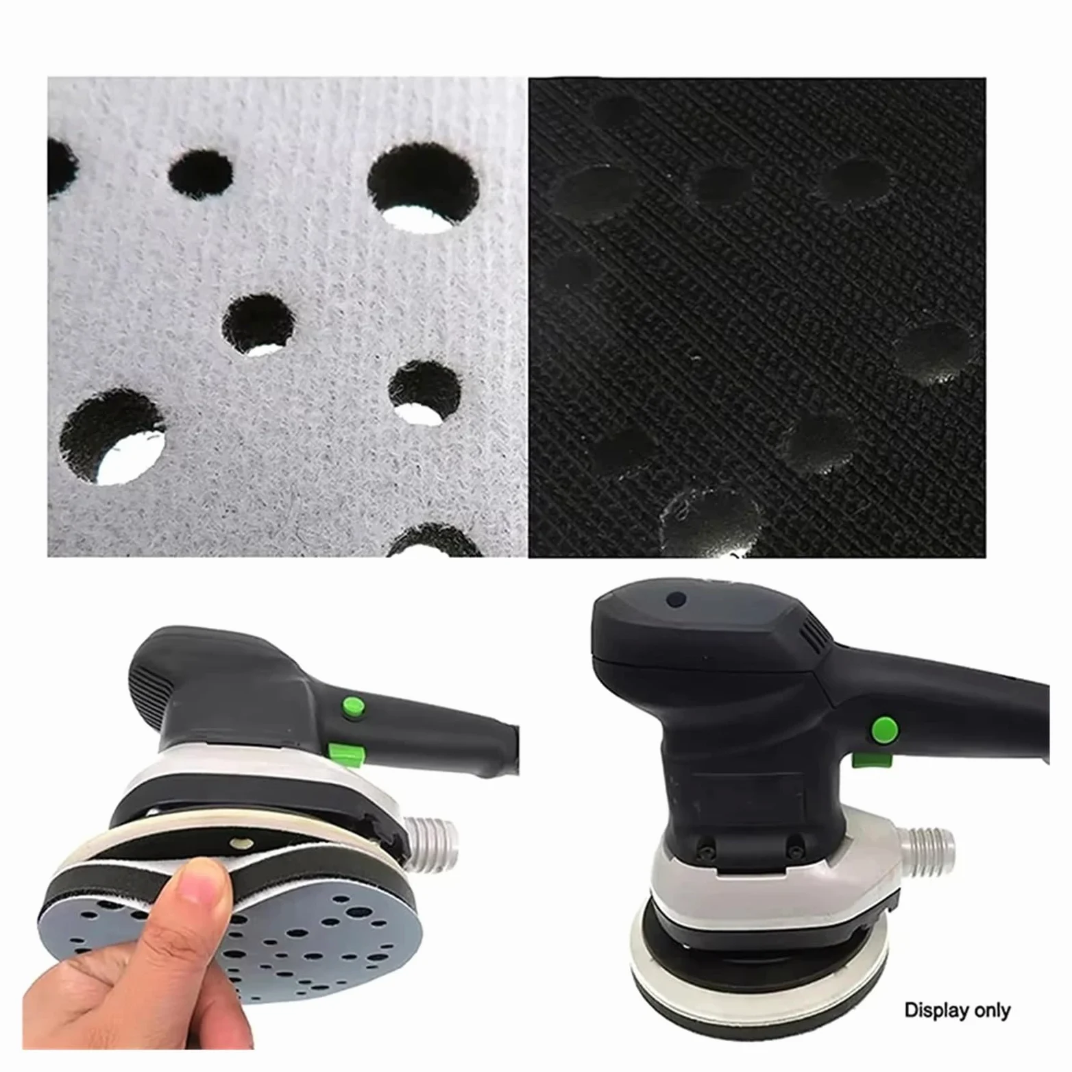 Almohadilla de interfaz esponja suave 6 pulgadas, 150mm, 49 agujeros for almohadillas lijado, discos bucle gancho, amortiguador respaldo lijadora, 5 uds
