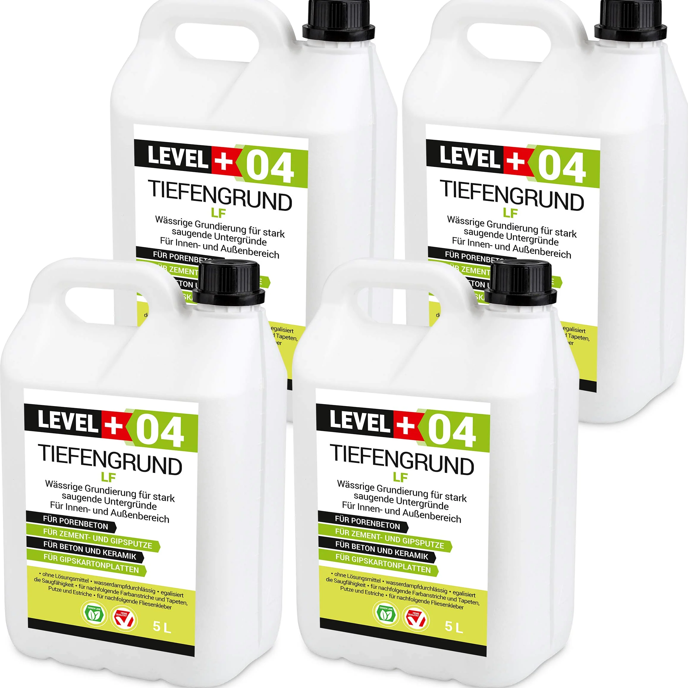 04 Imprimación de profundidad LF 20L, imprimación para paredes interiores y exteriores, colores profundos, papel pintado, imprimación universal, lista para usar en superficies absorbentes