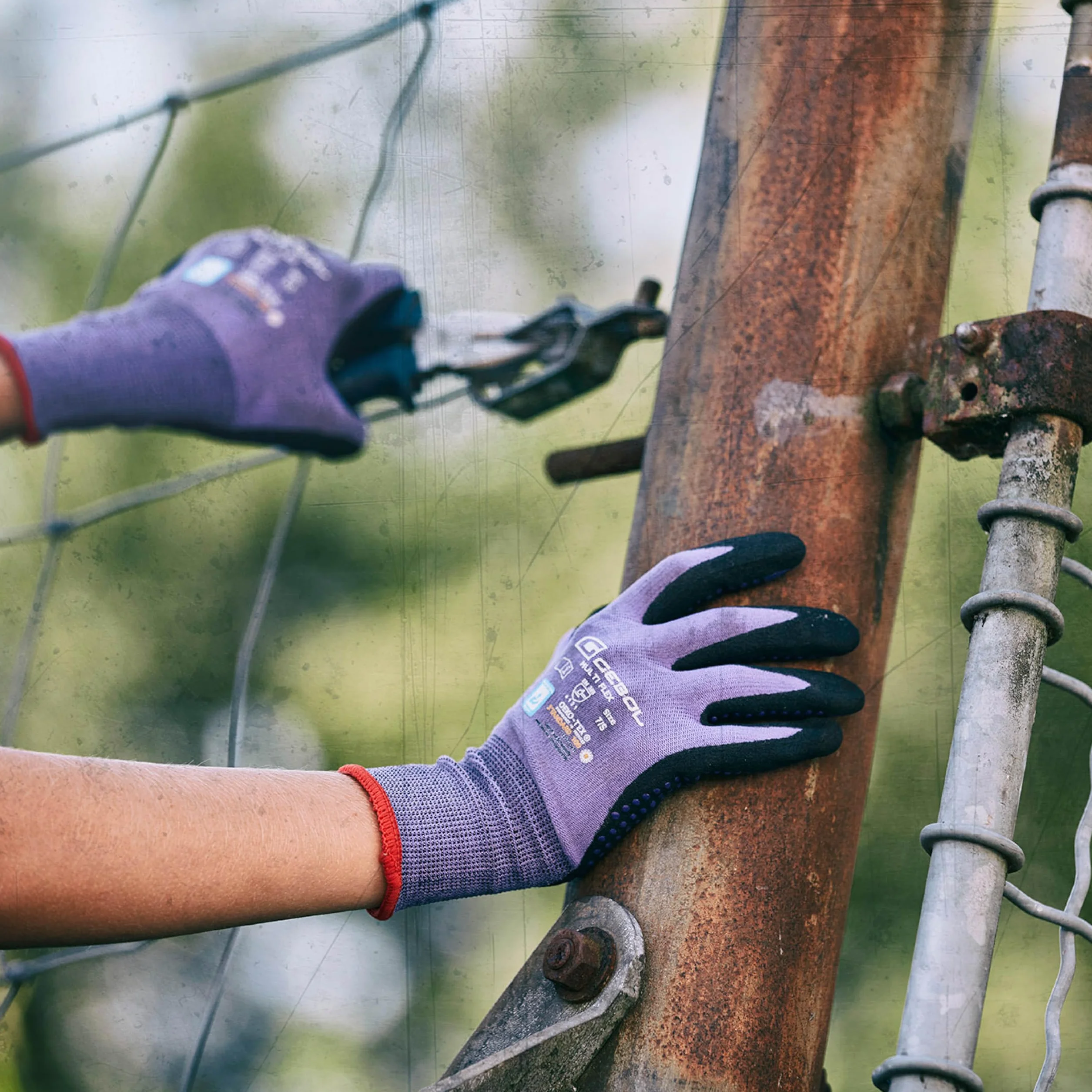 Gebol Multi Flex Lady Guantes de trabajo nitrilo puntos jardinería agarre mujer Talla XS Gr 6