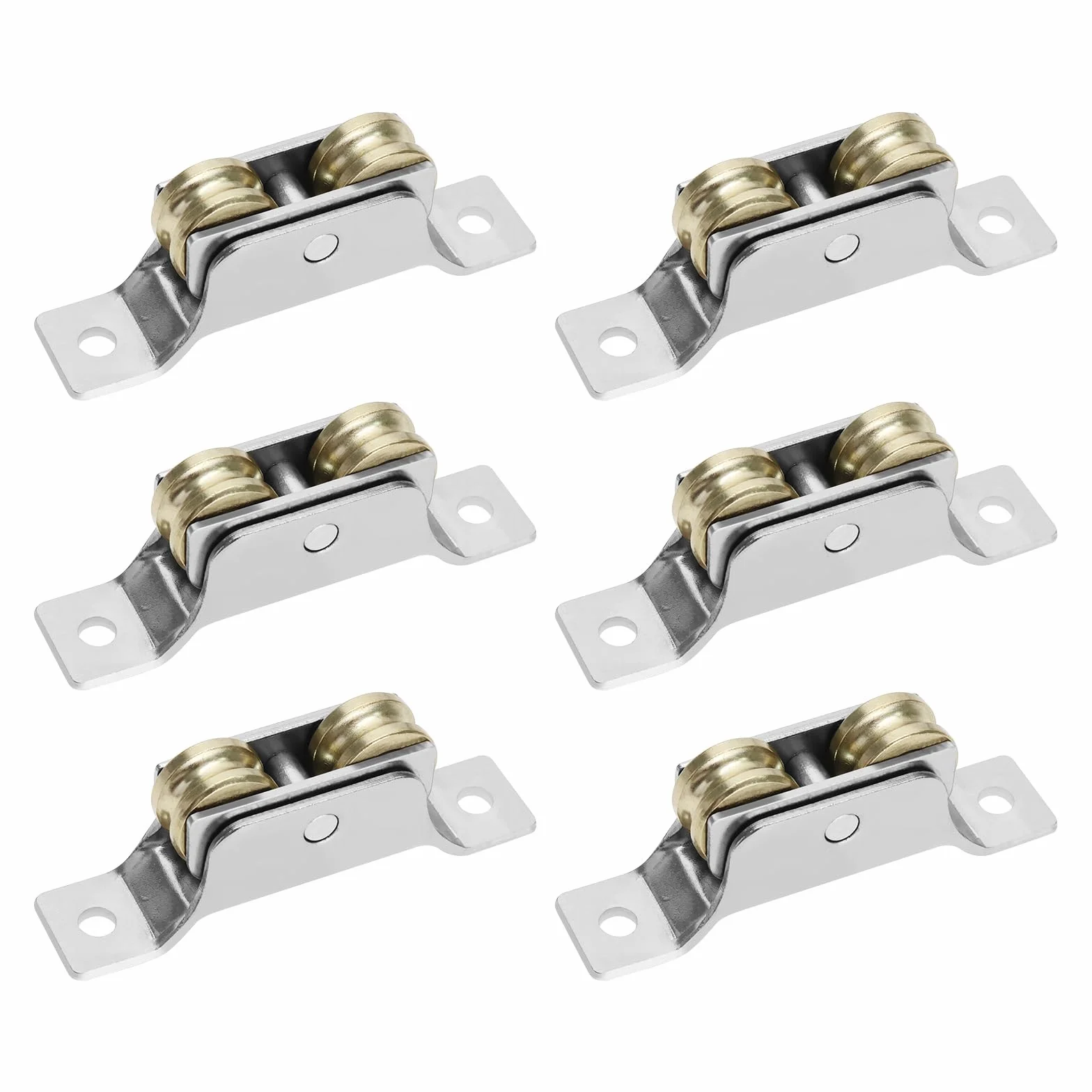 6PCS Rodillos Dobles Puerta Corredera Ventana Rueda Puerta Ventana Rueda Doble Rodamiento Rueda Para Puertas Correderas Rodamientos Para Ventanas Correderas Rodamientos Para Pared De Ducha