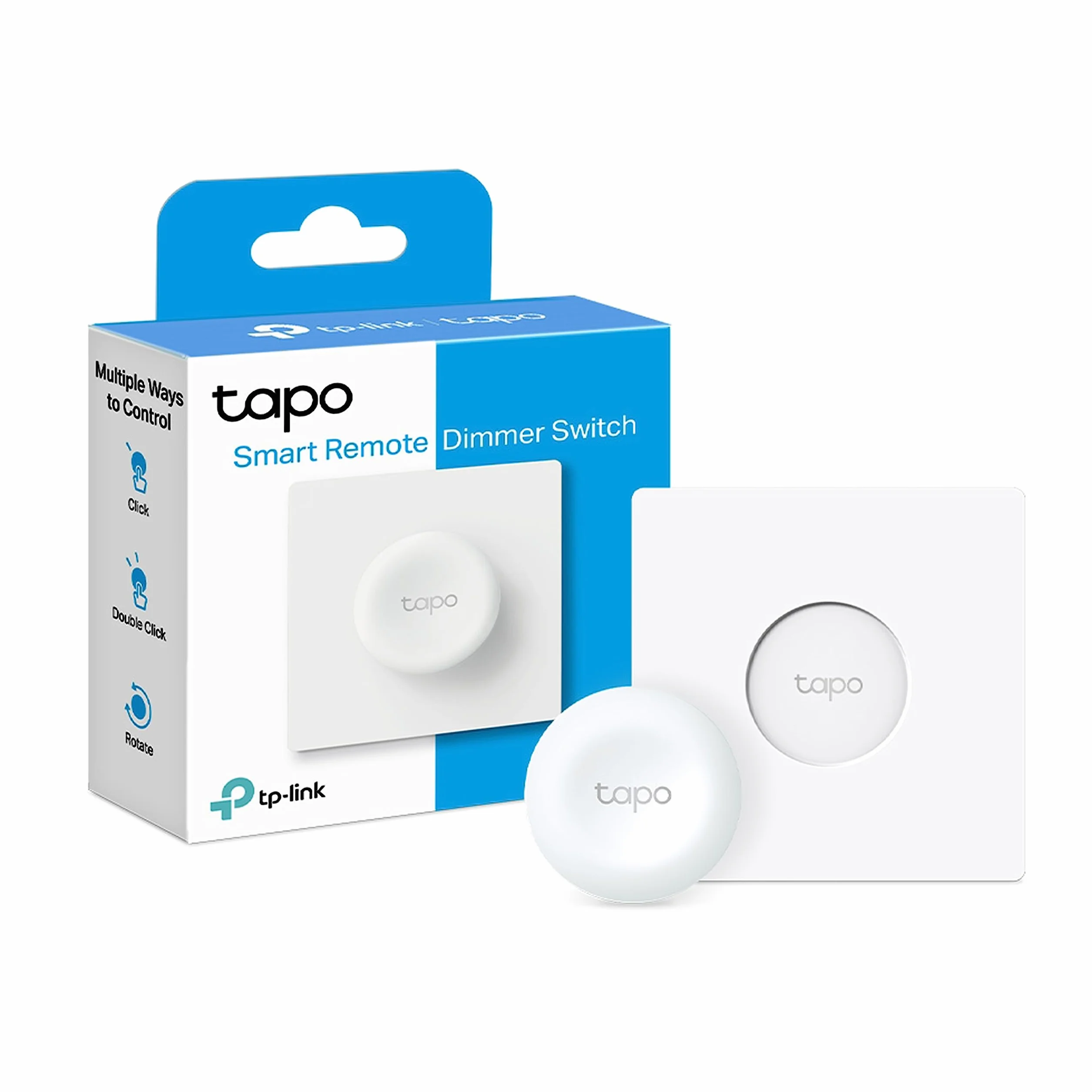 TP-Link Tapo S200D Interruptor Regulador Intensidad de Luz WiFi Inteligente, Control a Distancia, Pila de Larga Duración, Fácil Montaje, Requiere Hub