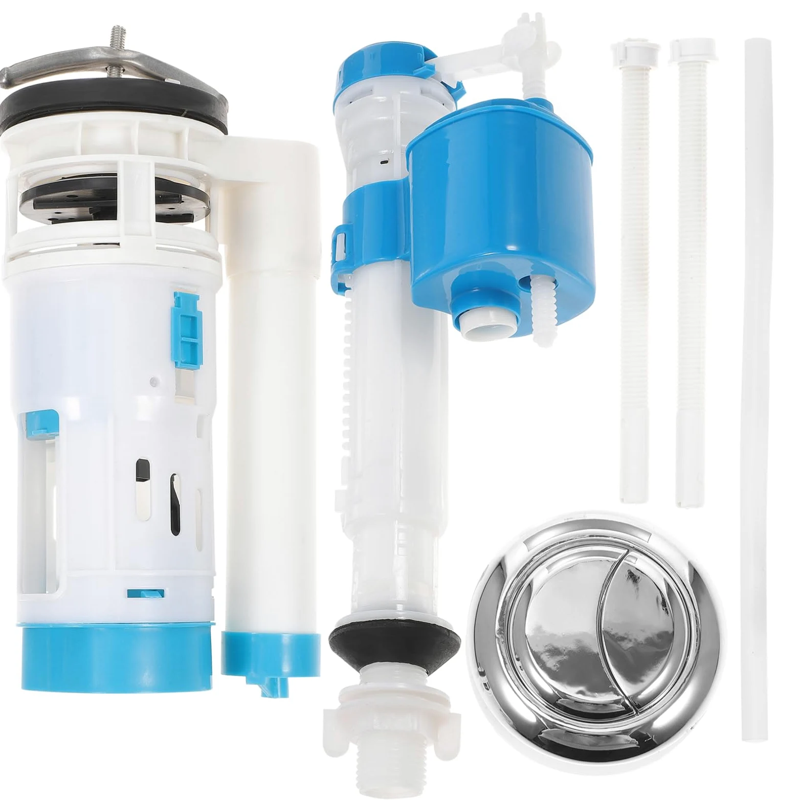 Válvula de Llenado para Cisterna Wc, Kit 1 Juego Botón Abs | Descarga Automática, Mecanismo de Doble Pulsador, Repuesto para Tanque de Agua, Piezas Duraderas
