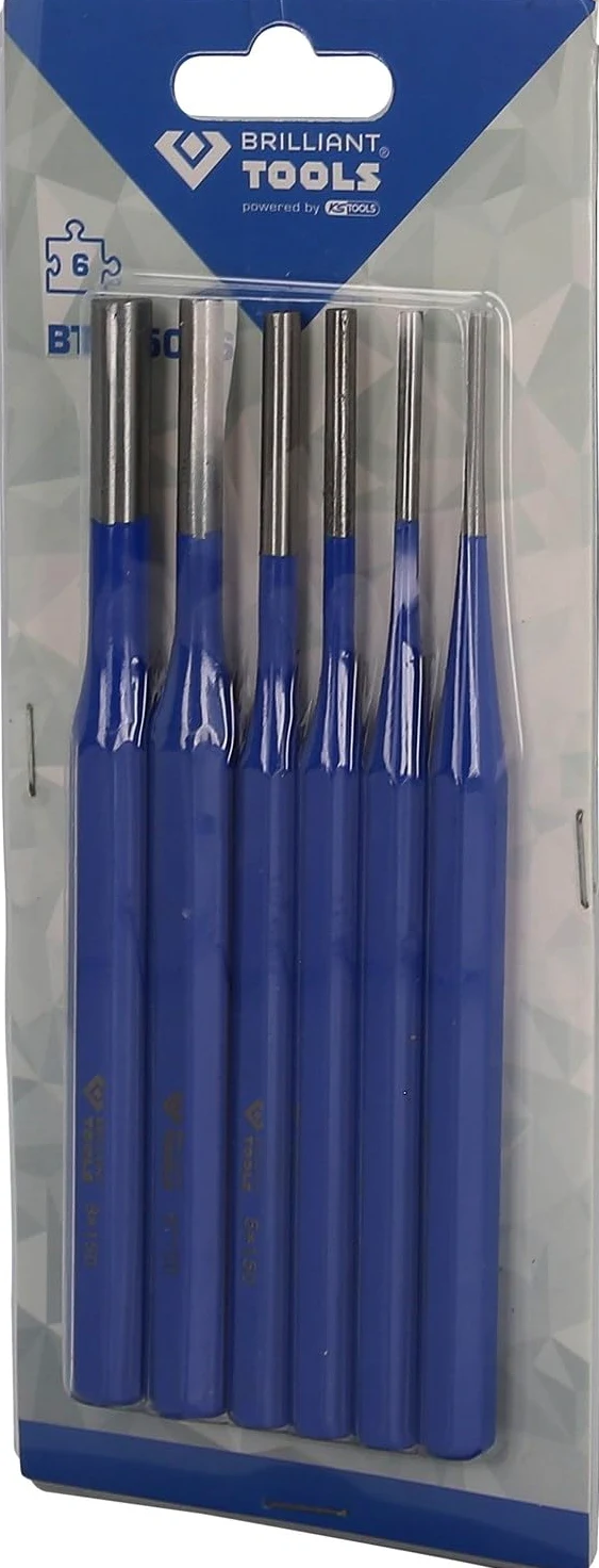 BRILLIANT TOOLS BT085006 Juego de botadores para pasadores, 6 pzs [Powered by KS TOOLS]