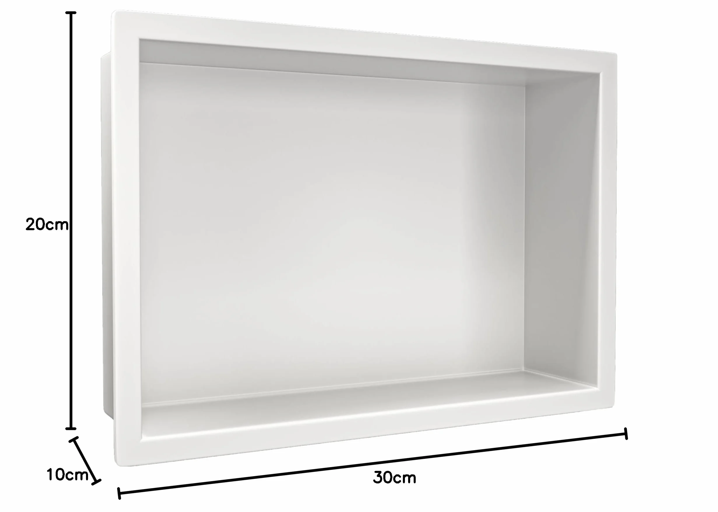 Wall-Box ONE Nicho de Ducha Blanco 30x20x10cm Impermeable