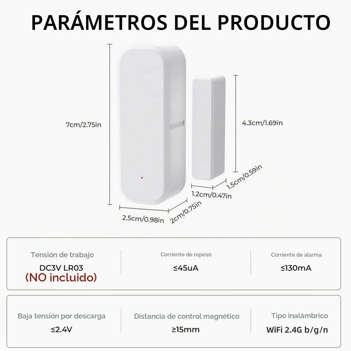 Juego de 3 sensores inteligentes para puertas y ventanas, sensor de puerta con WiFi, sensor de contacto para puertas y ventanas, con Alexa y Google Home