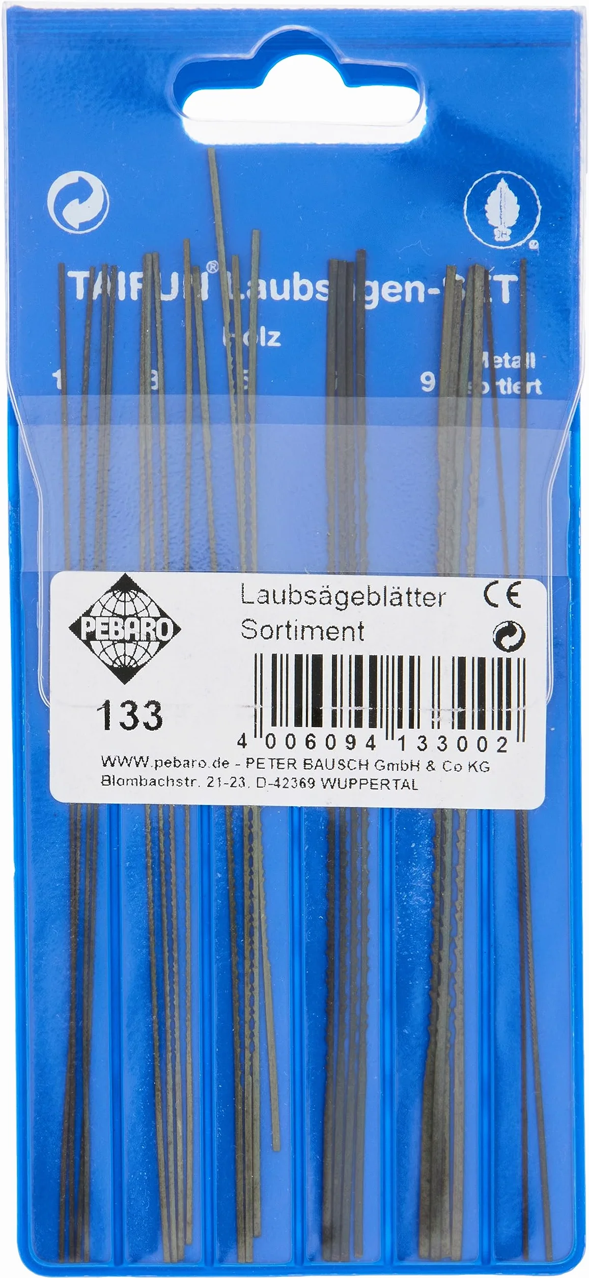 Pebaro 133 Cuchillas para sierra de marquetería para madera y metal surtido