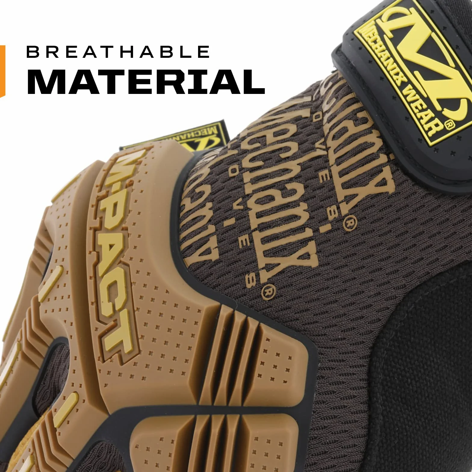 Mechanix Wear - Leather M-Pact Guantes (Small, Marrón/Negro)
