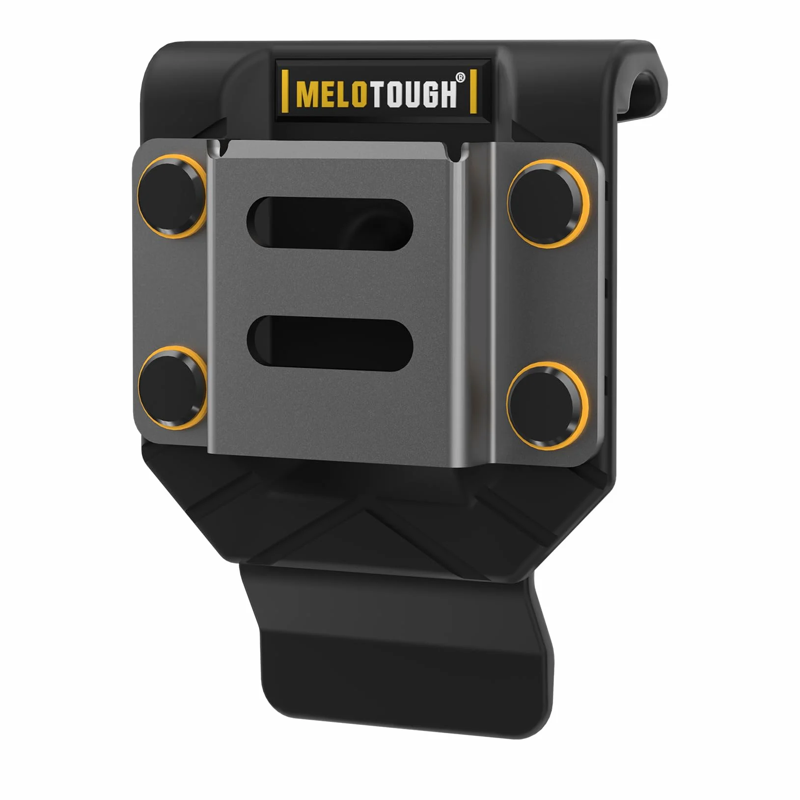 MELOTOUGH Soporte de taladro para cinturón de herramientas, funda de taladro, soporte de cinta métrica, se adapta a cinturones de hasta 2.7 pulgadas (negro)